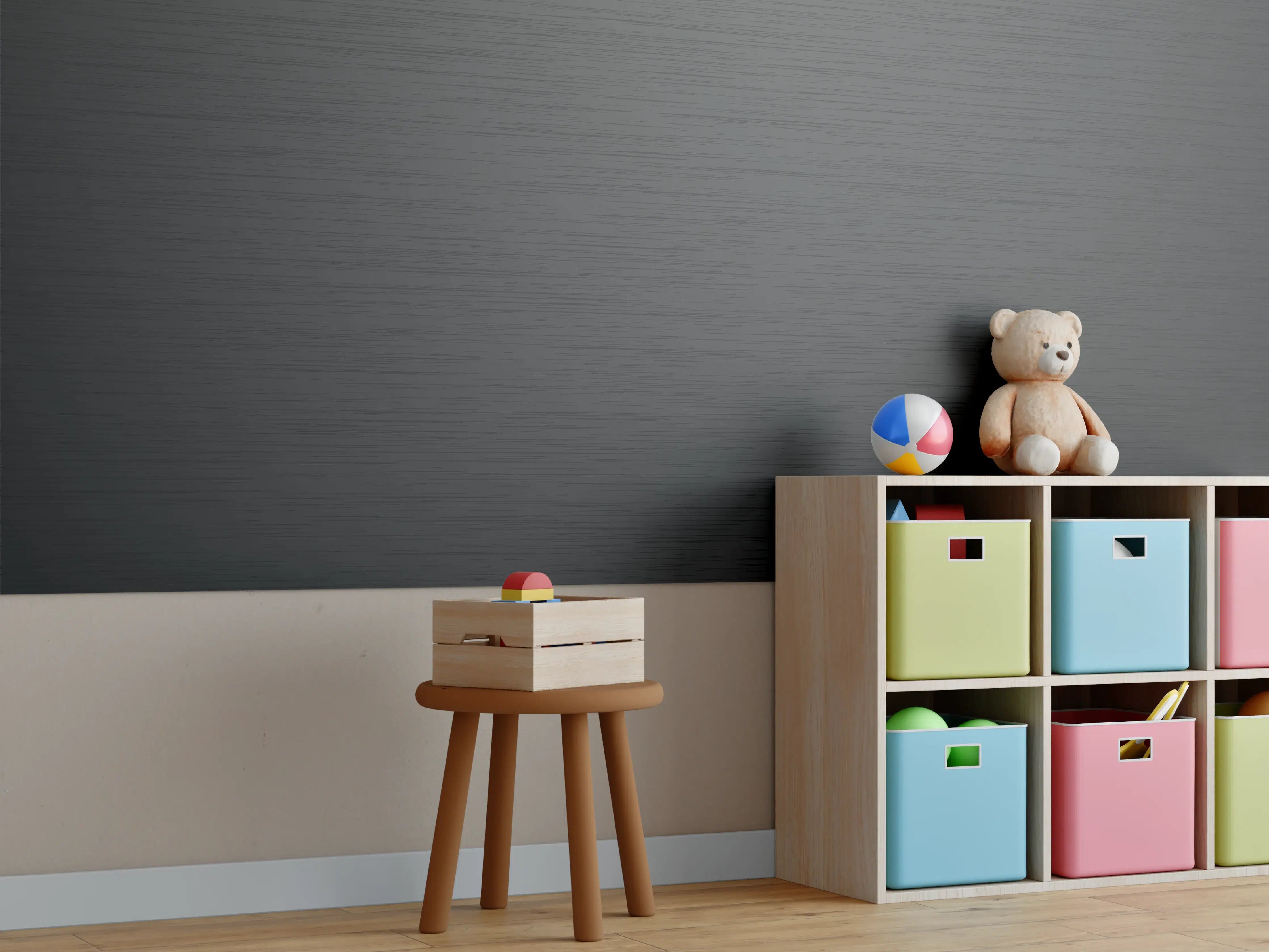 Kinderzimmer Wandgestaltung - Elegante Graue Textur