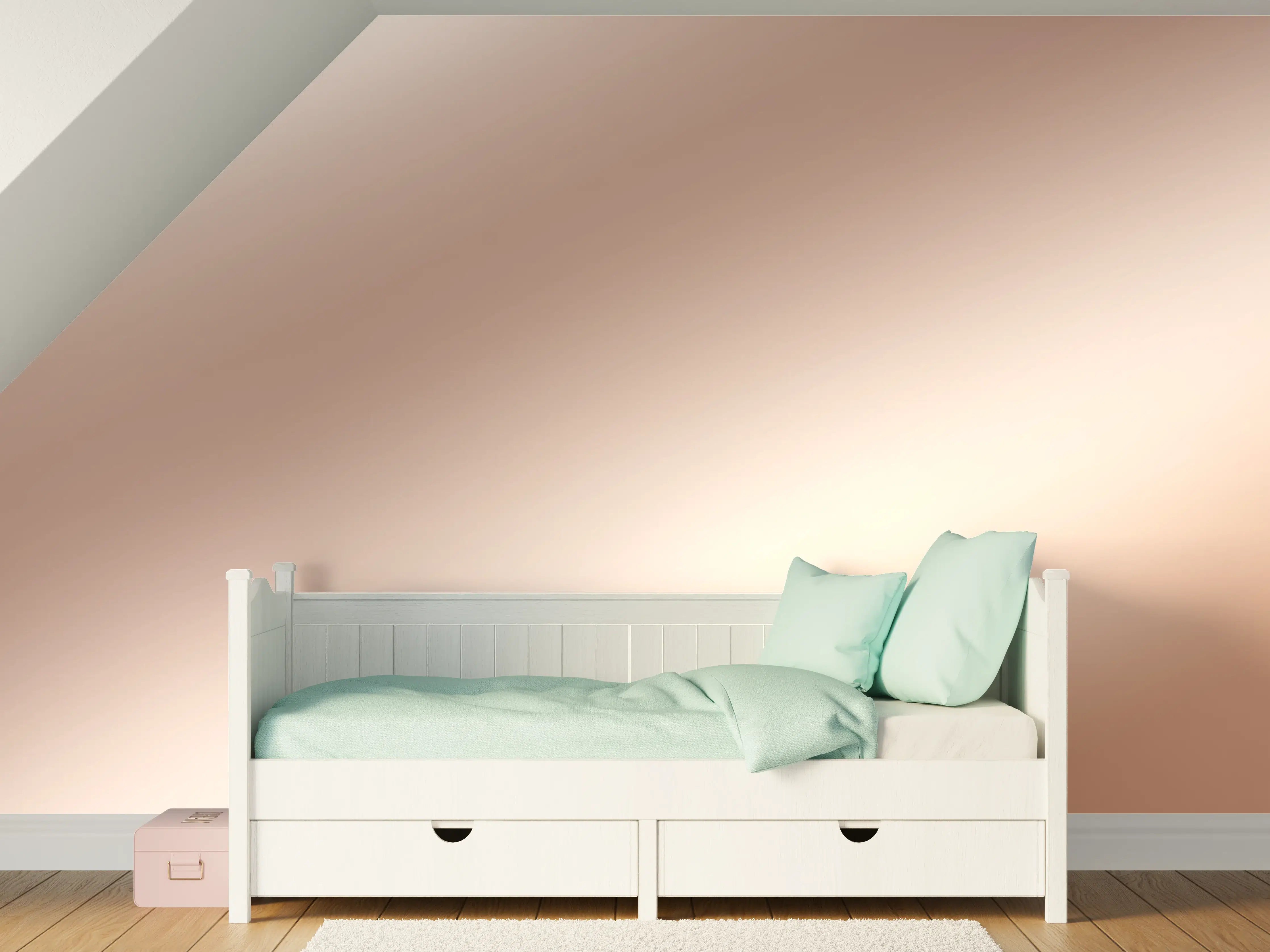 Kinderzimmer Wandgestaltung - Elegante Metallic-Bronze Wand