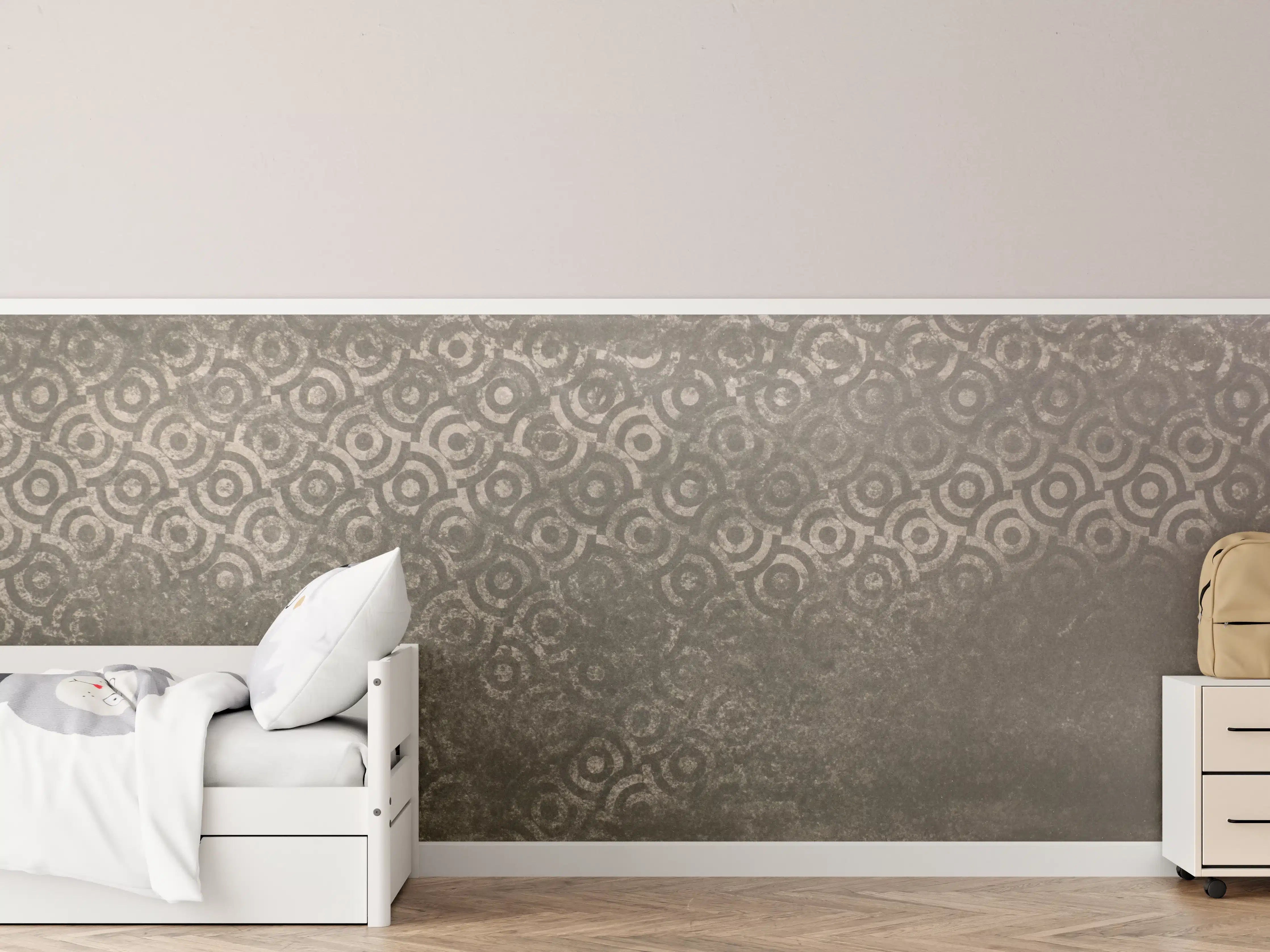 Kinderzimmer Wandgestaltung - Elegante Metallic-Textur in Bronzeoptik