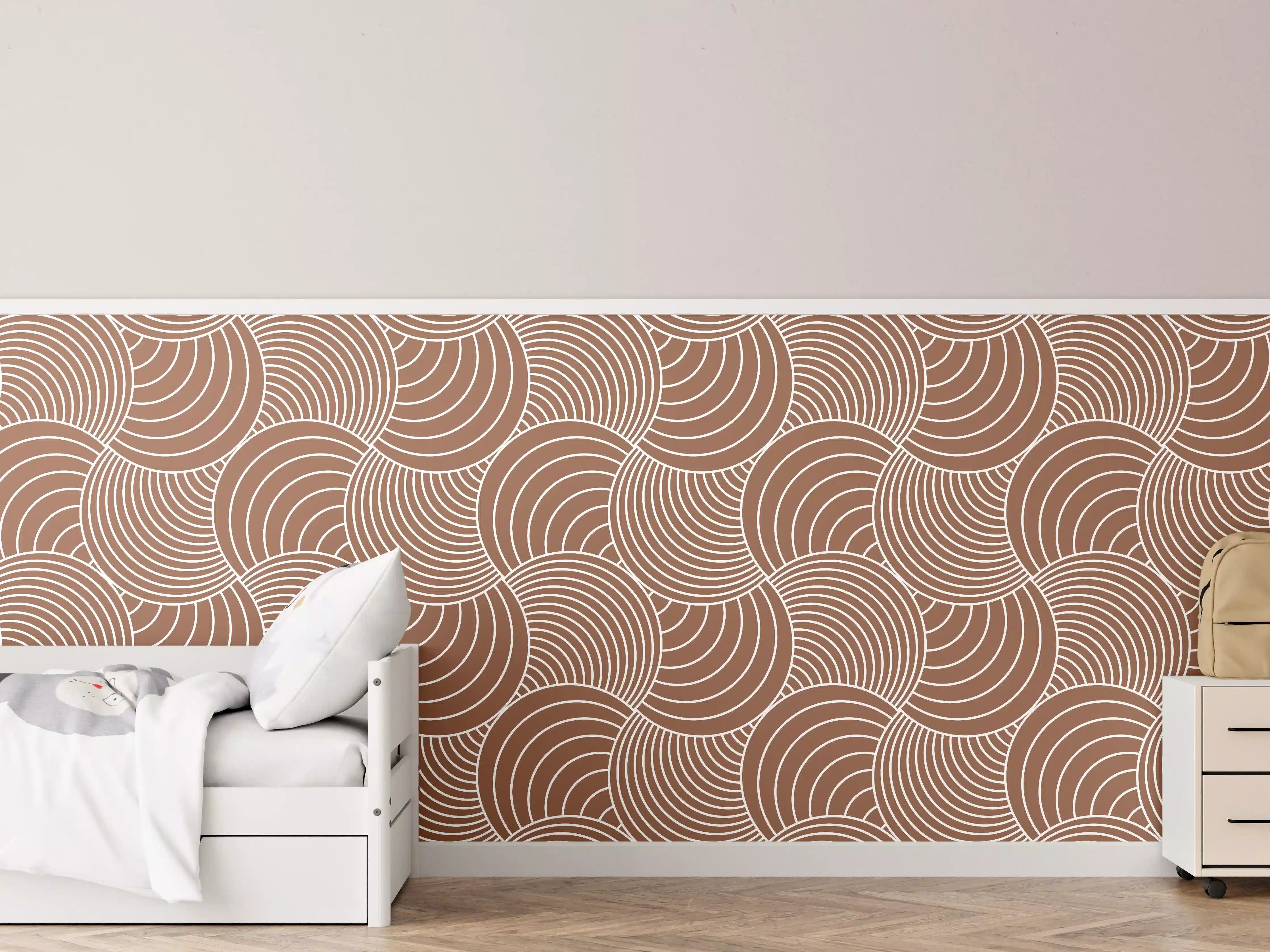 Kinderzimmer Wandgestaltung - Elegante Weiß-Grau Marmor-Textur mit filigranen Graunuancen
