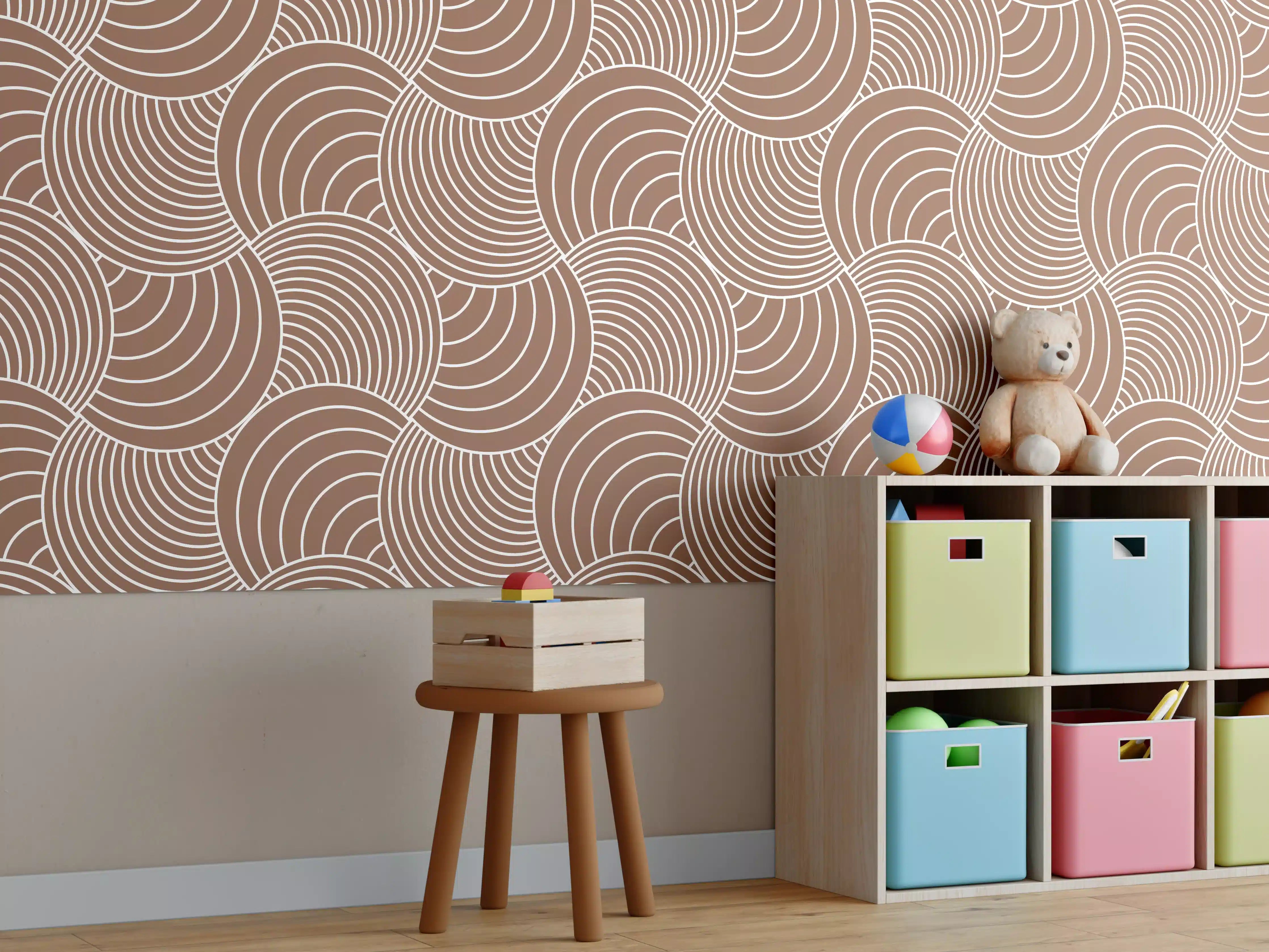 Kinderzimmer Wandgestaltung - Elegante Weiß-Grau Marmor-Textur mit filigranen Graunuancen