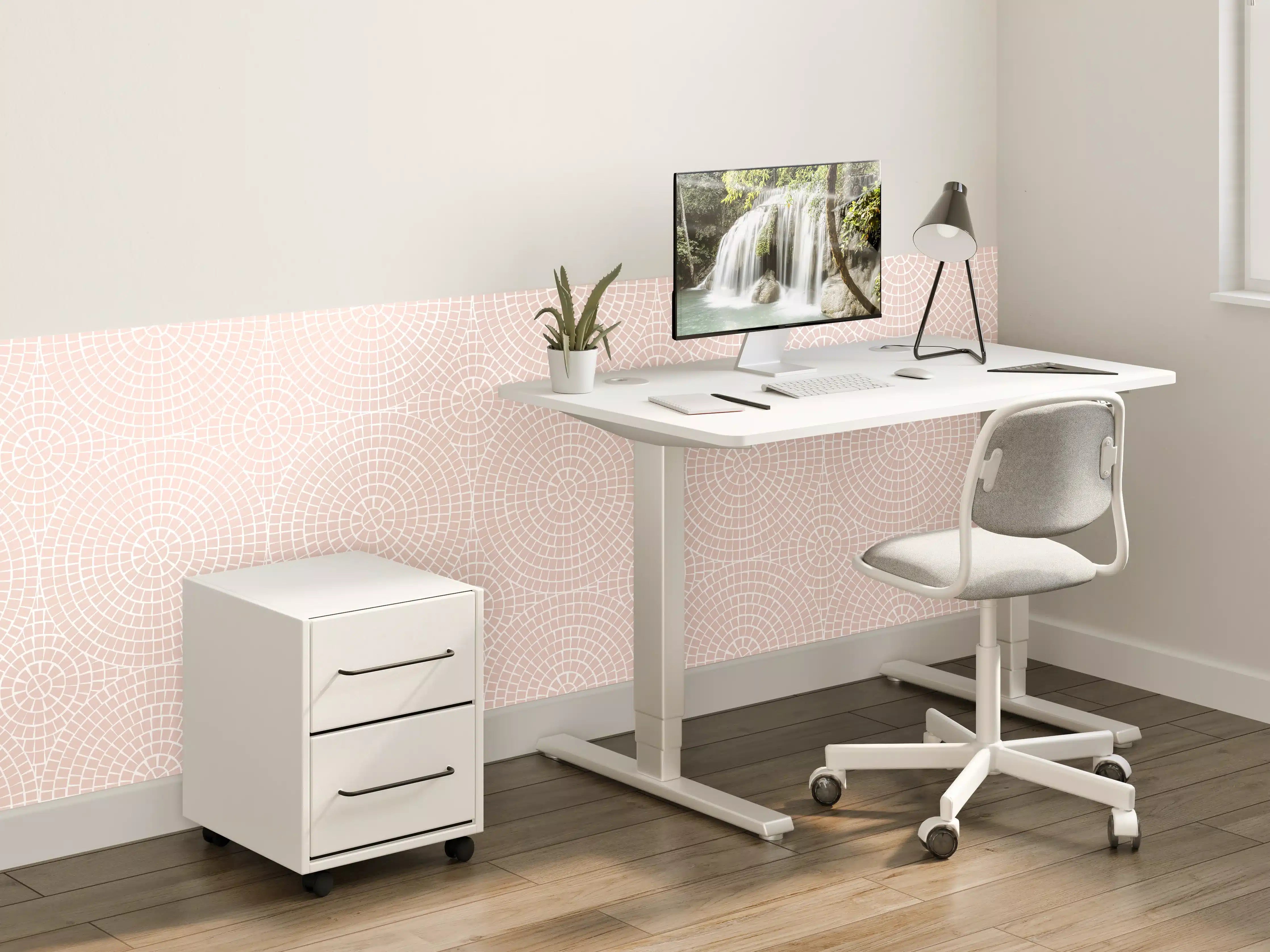 Kinderzimmer Wandgestaltung - Elegante Weiß-Grau-Marmortextur mit feinen Nuancen