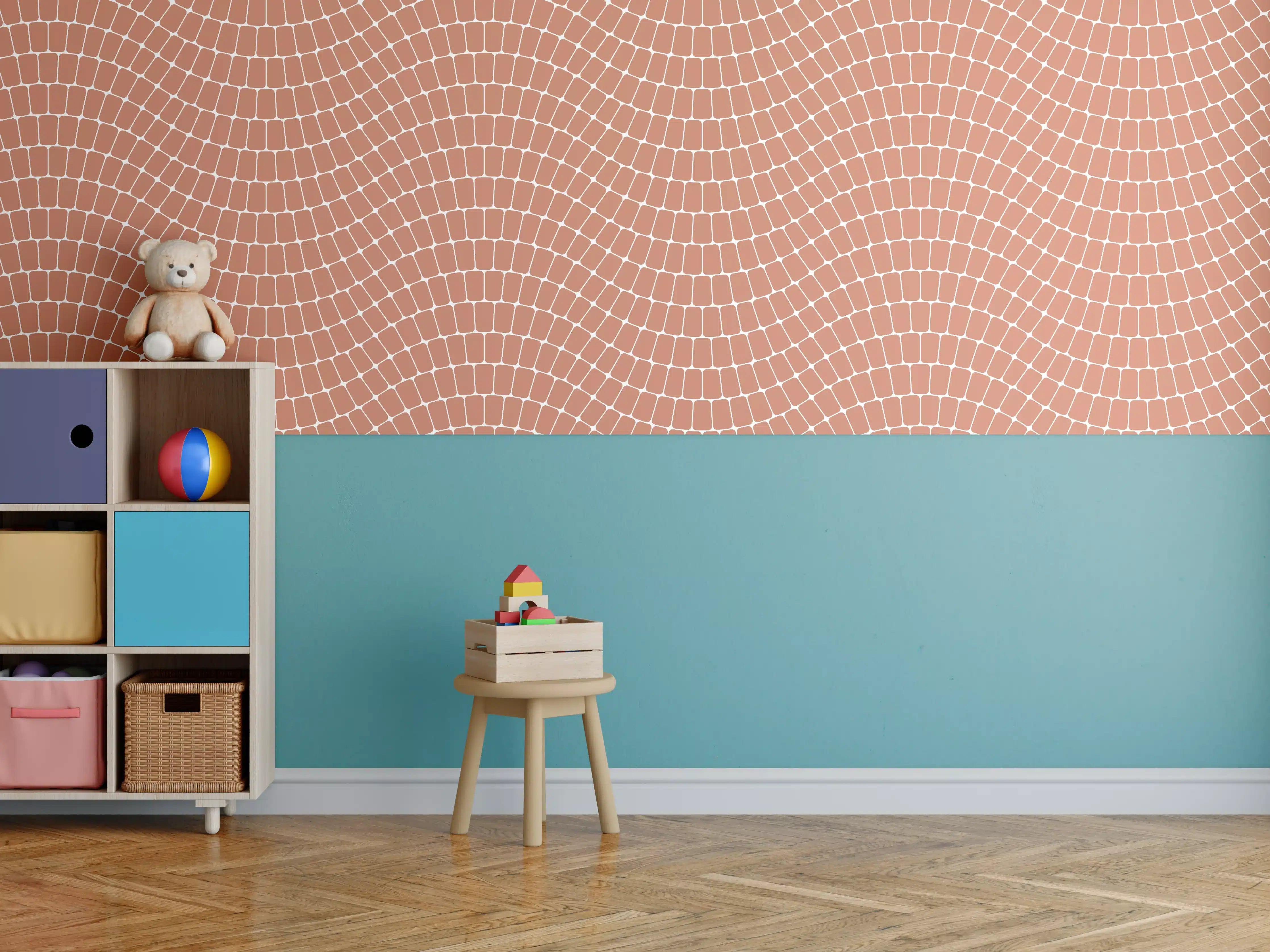 Kinderzimmer Wandgestaltung - Elegante Weiße Marmor-Textur mit zarten Graunuancen