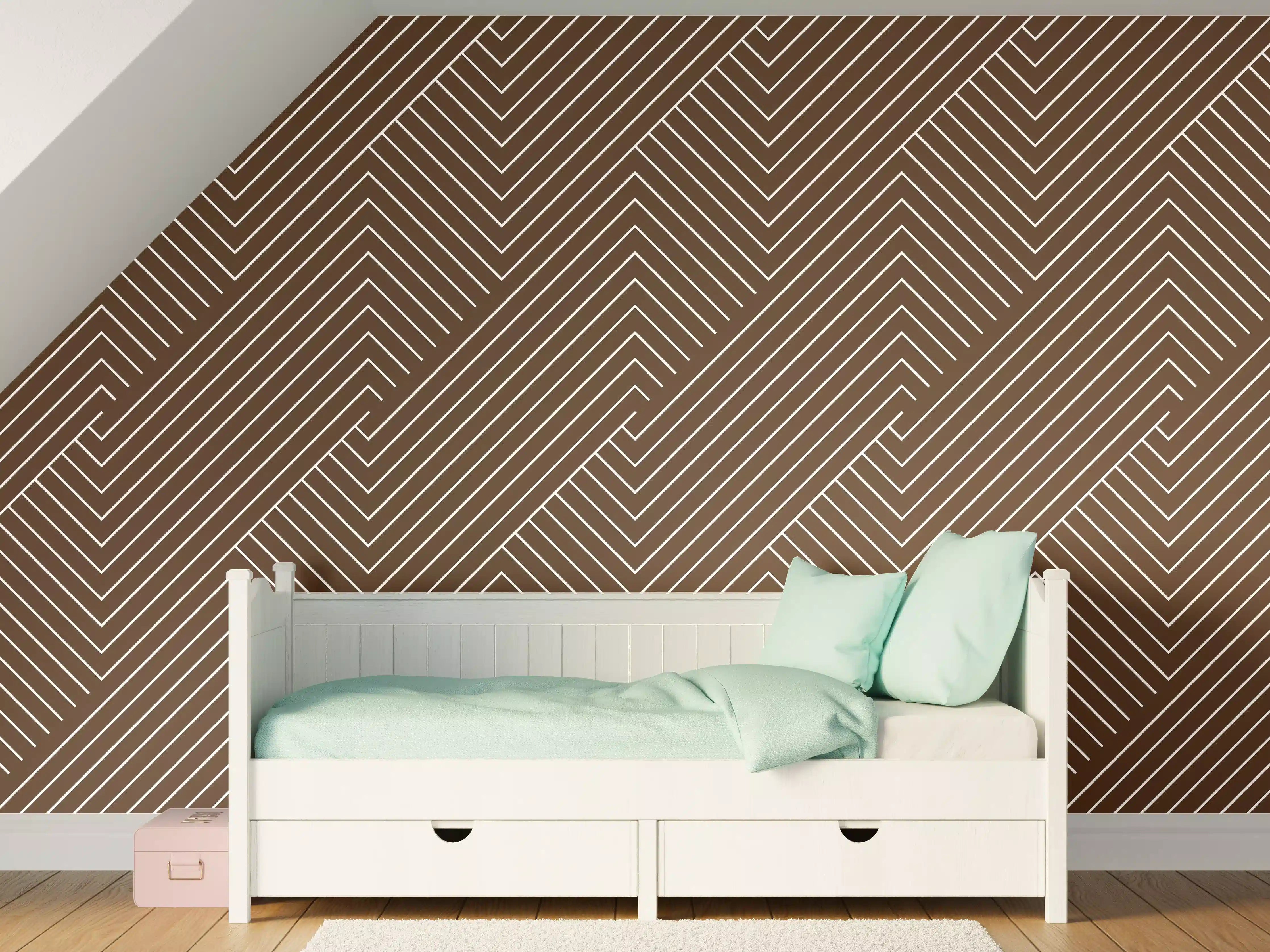 Kinderzimmer Wandgestaltung - Elegante geometrische Kaffeetafel