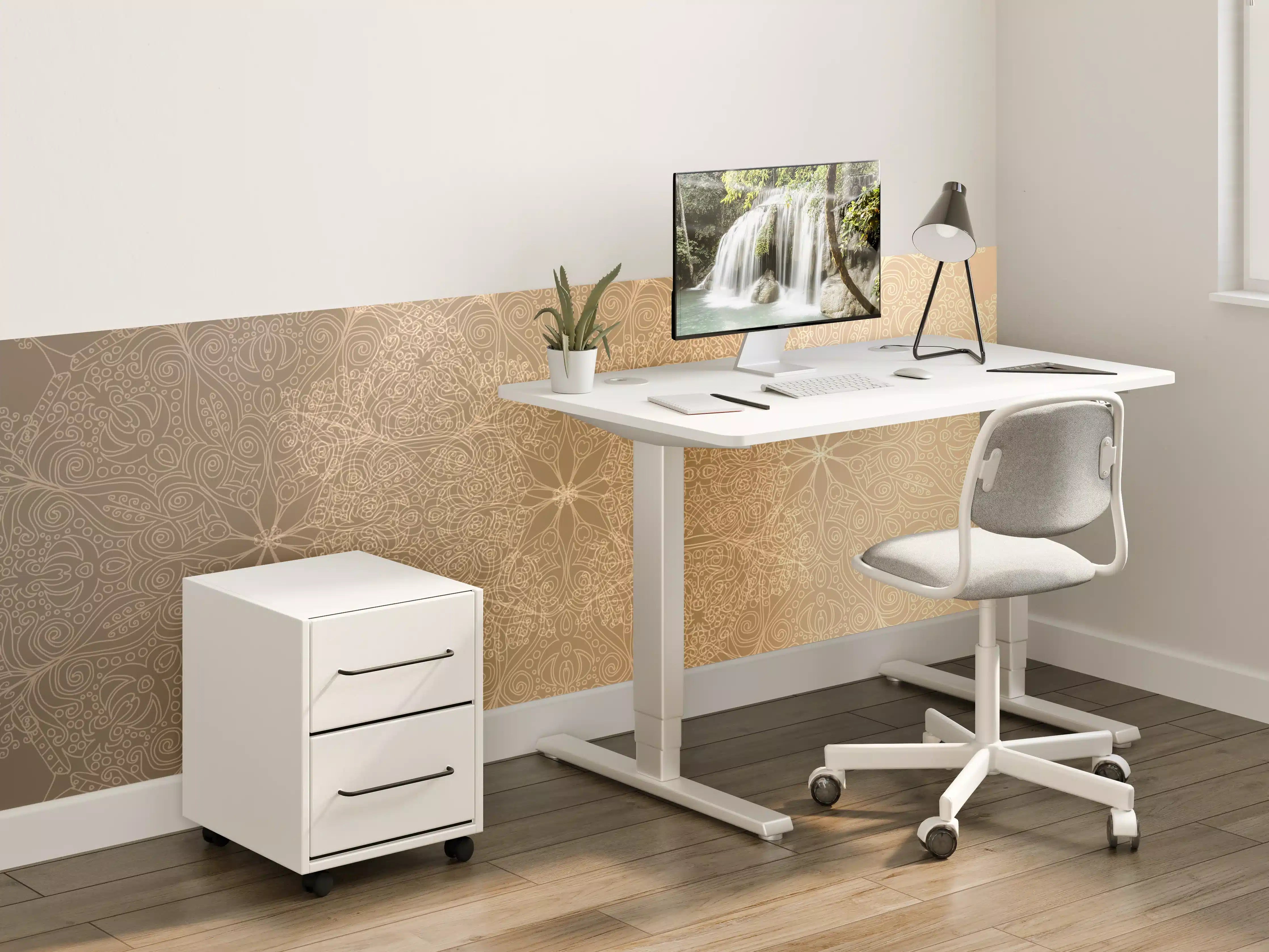 Kinderzimmer Wandgestaltung - Elegantes Gold-Design mit Muster