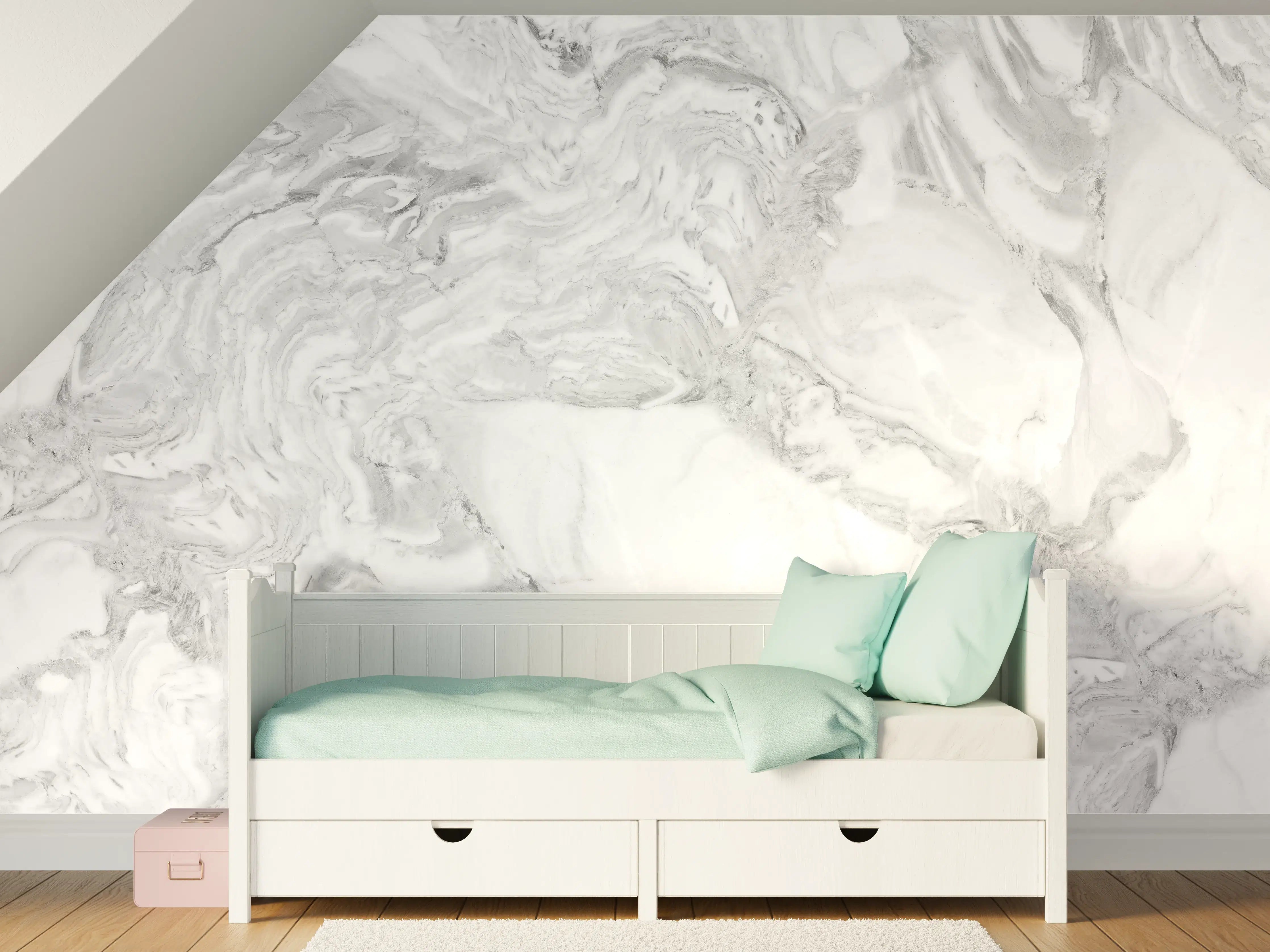 Kinderzimmer Wandgestaltung - Elfenbein italienischer Marmor