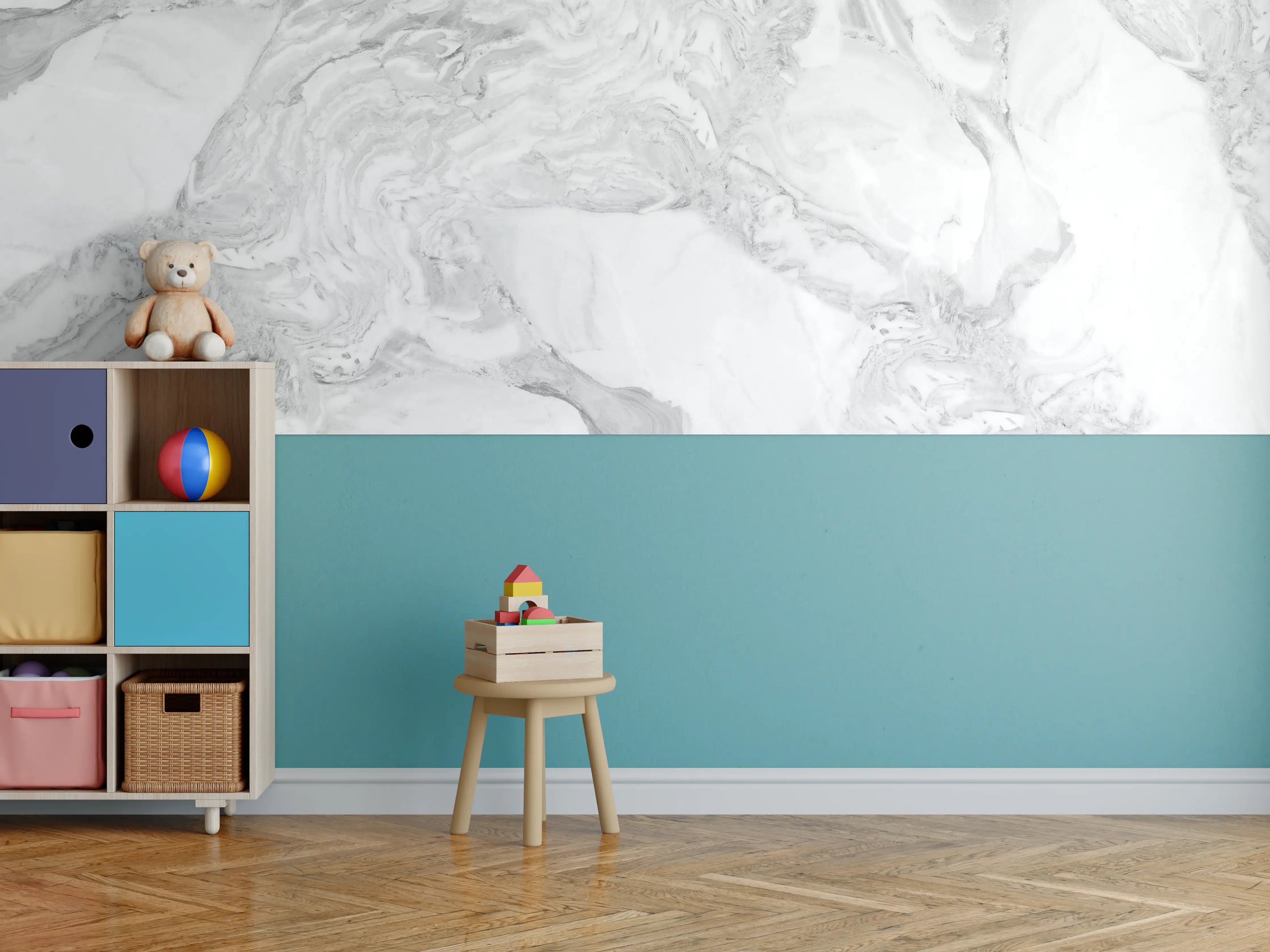 Kinderzimmer Wandgestaltung - Elfenbein italienischer Marmor