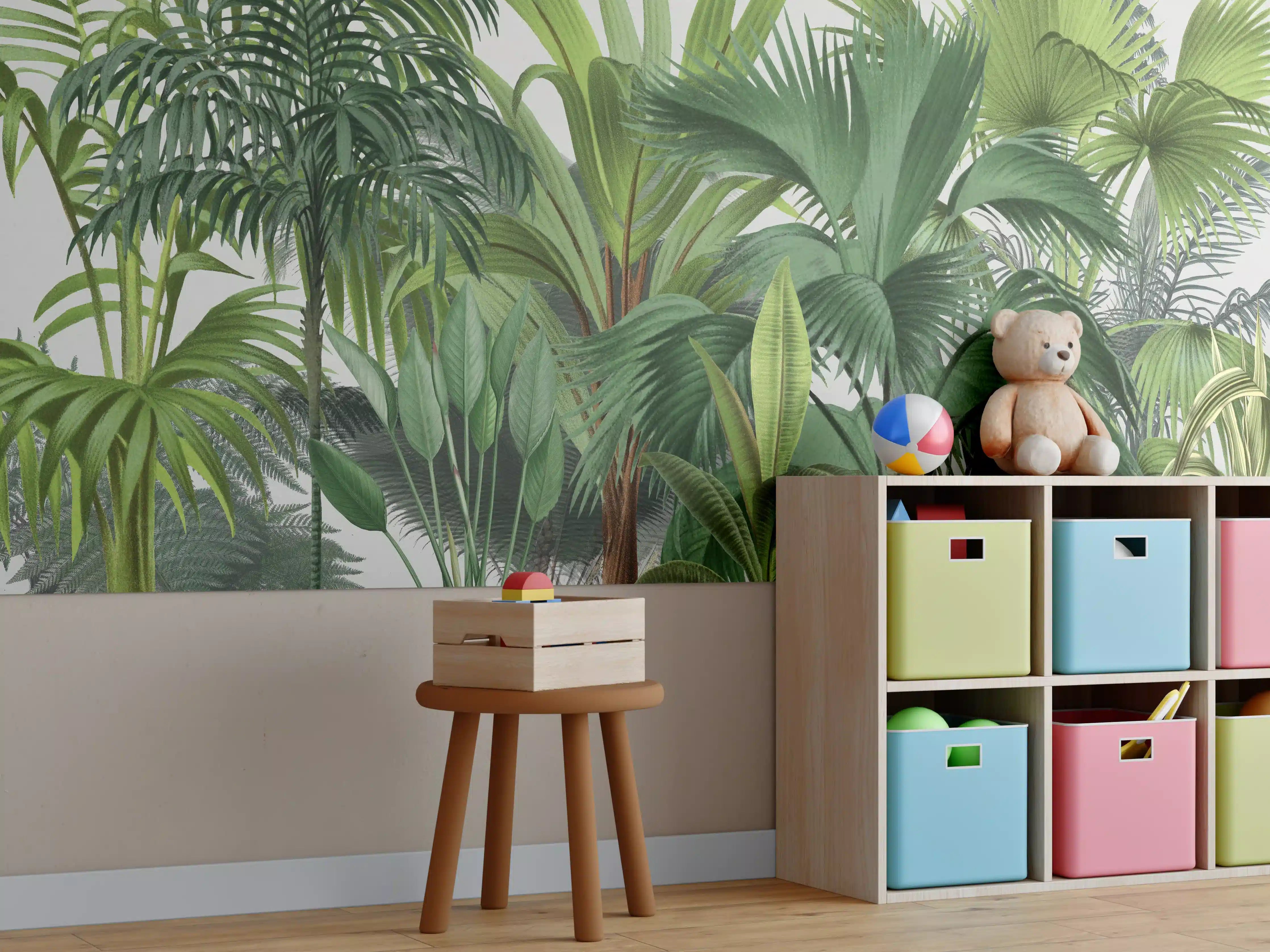 Kinderzimmer Wandgestaltung - Exotische Bäume