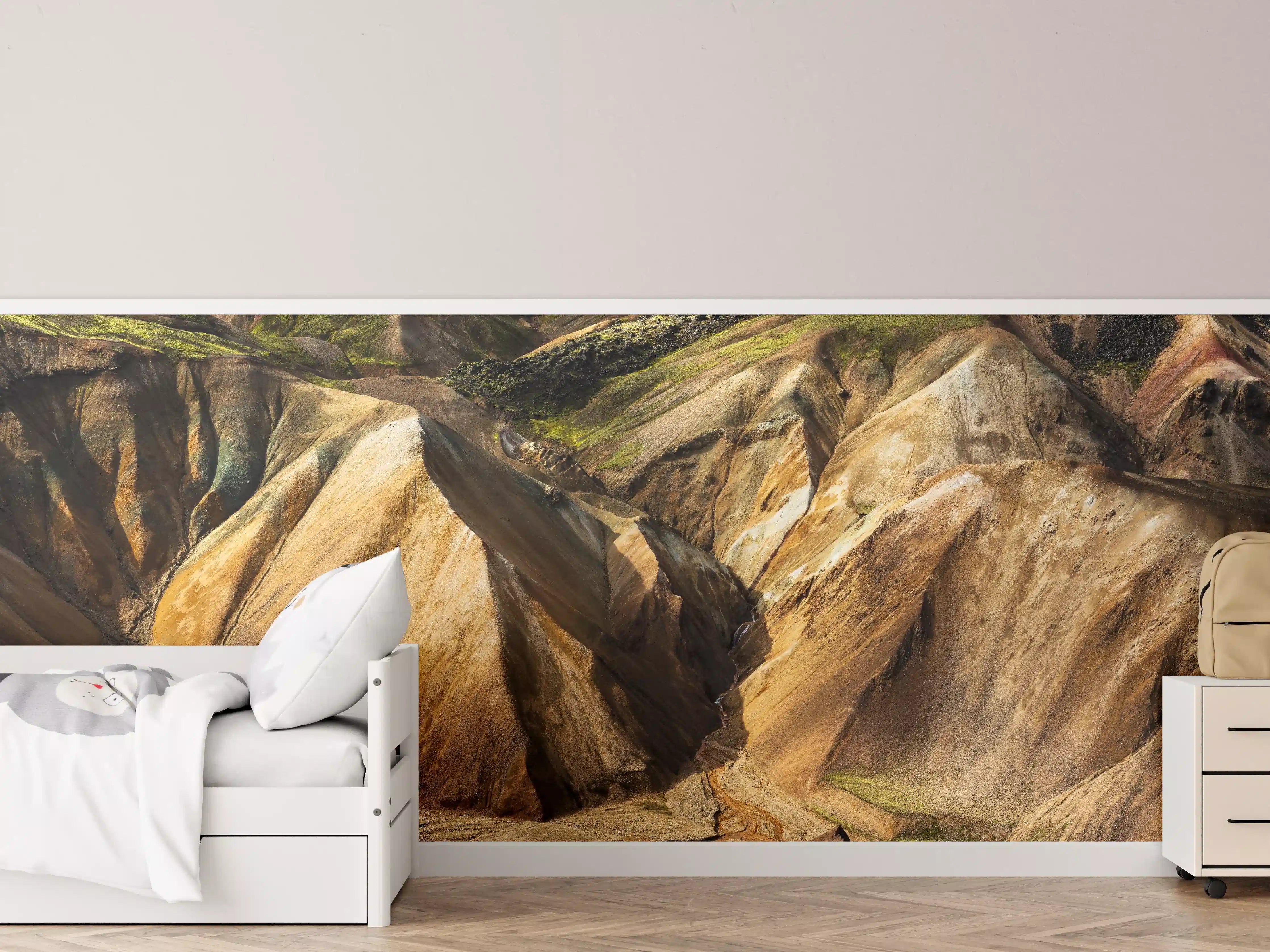 Kinderzimmer Wandgestaltung - Farbenpracht Landmannalaugar