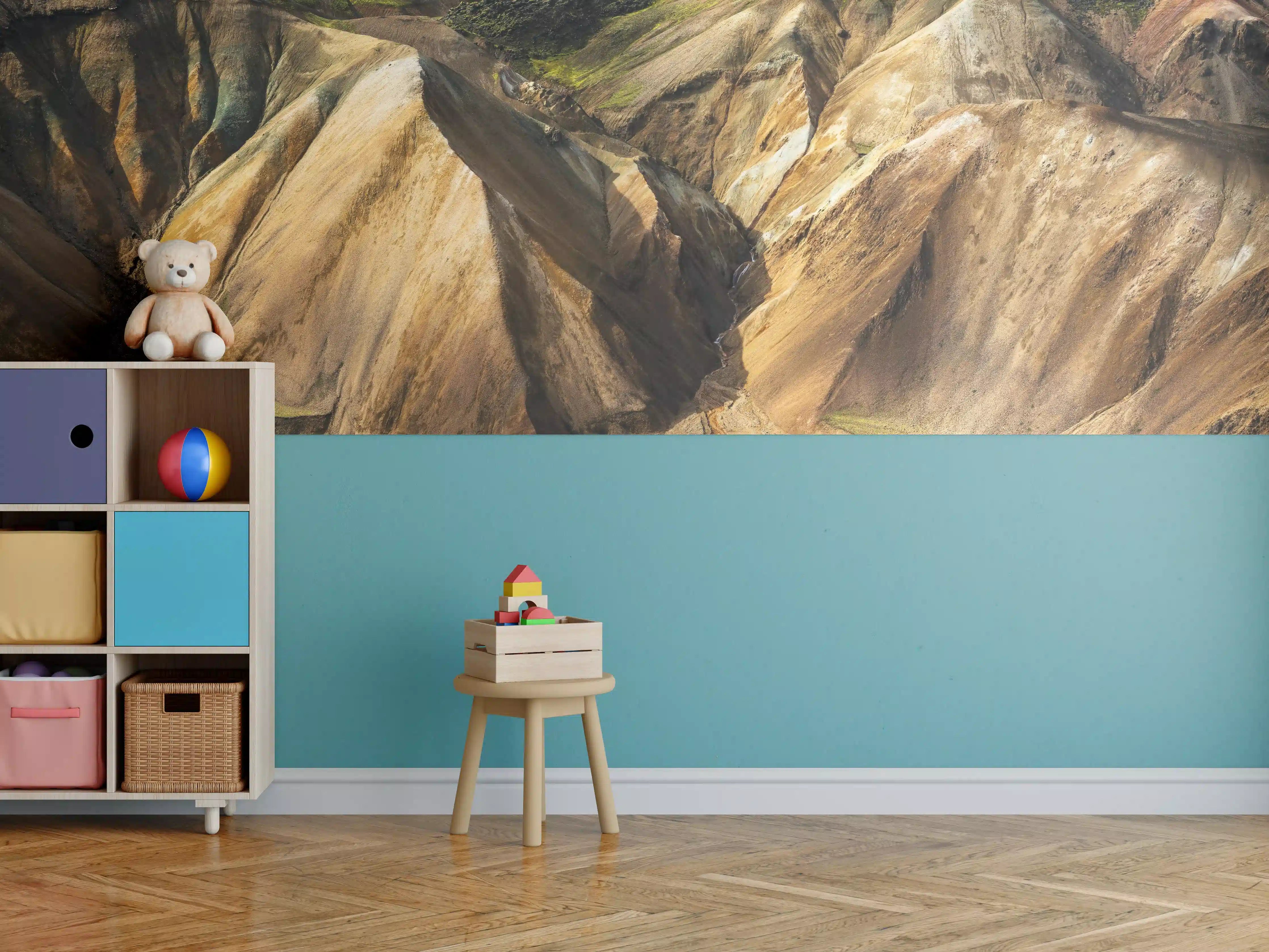 Kinderzimmer Wandgestaltung - Farbenpracht Landmannalaugar