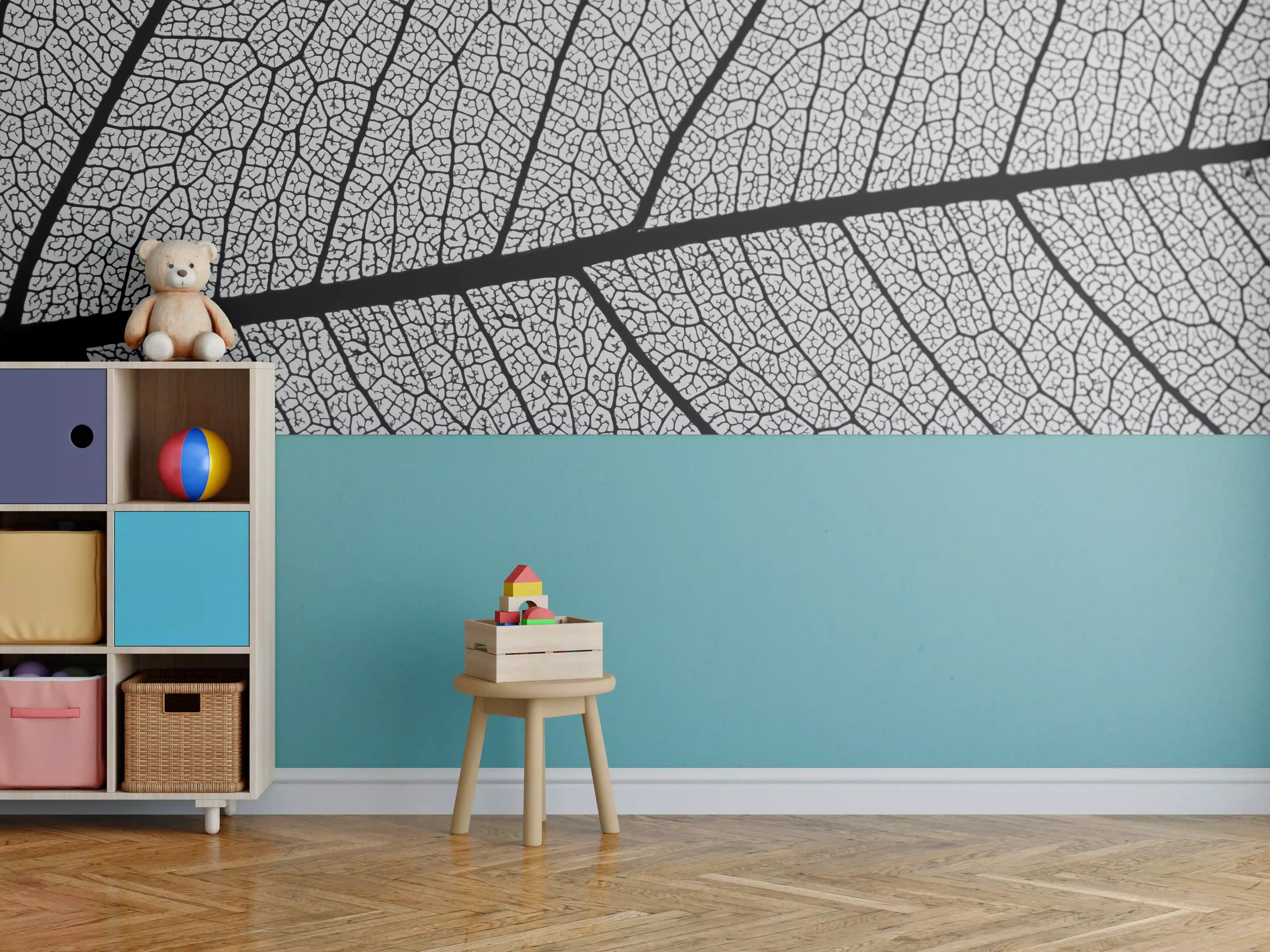 Kinderzimmer Wandgestaltung - Feine Grauverlauf Textur