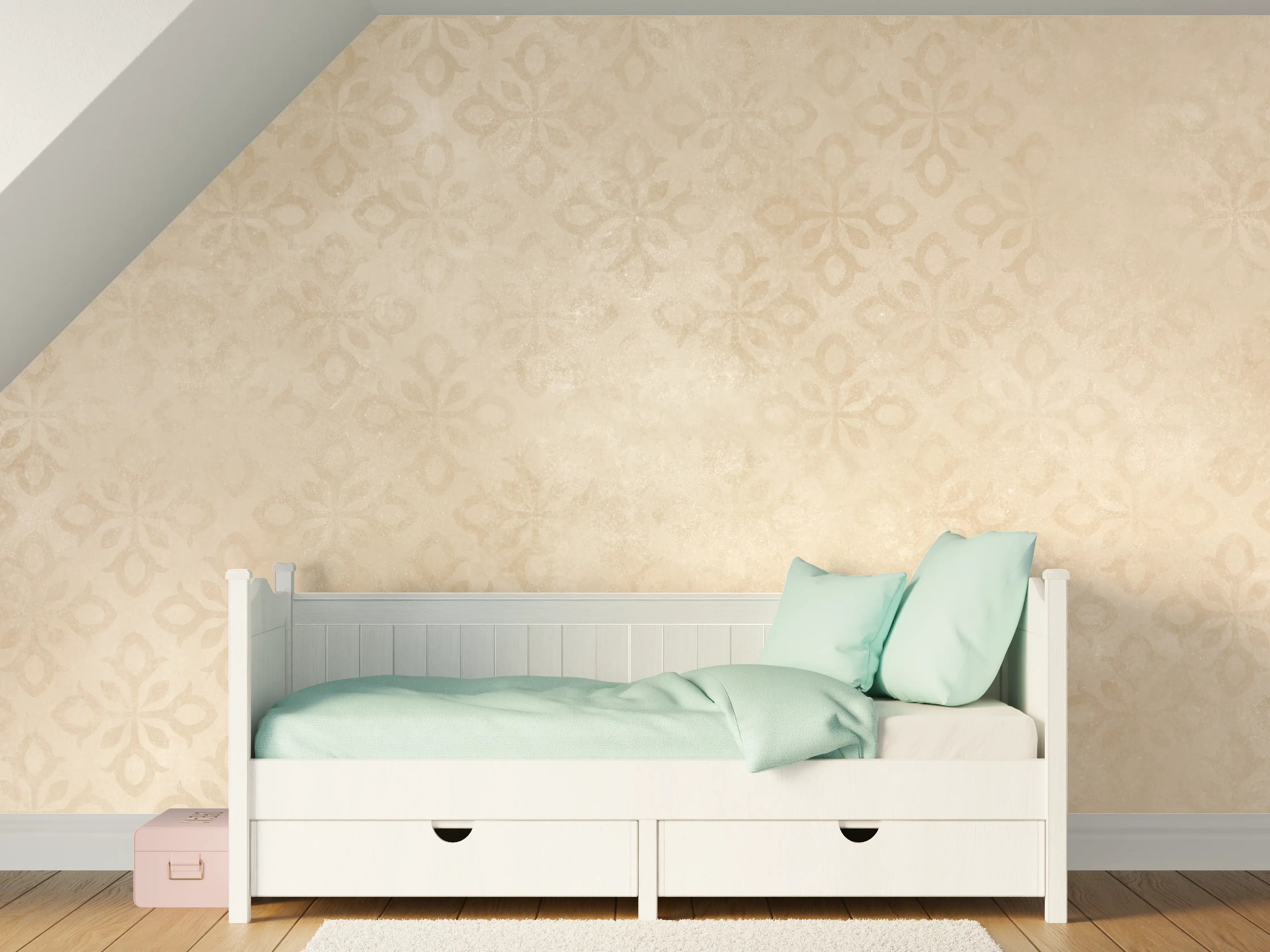 Kinderzimmer Wandgestaltung - Feines Ornament Muster 