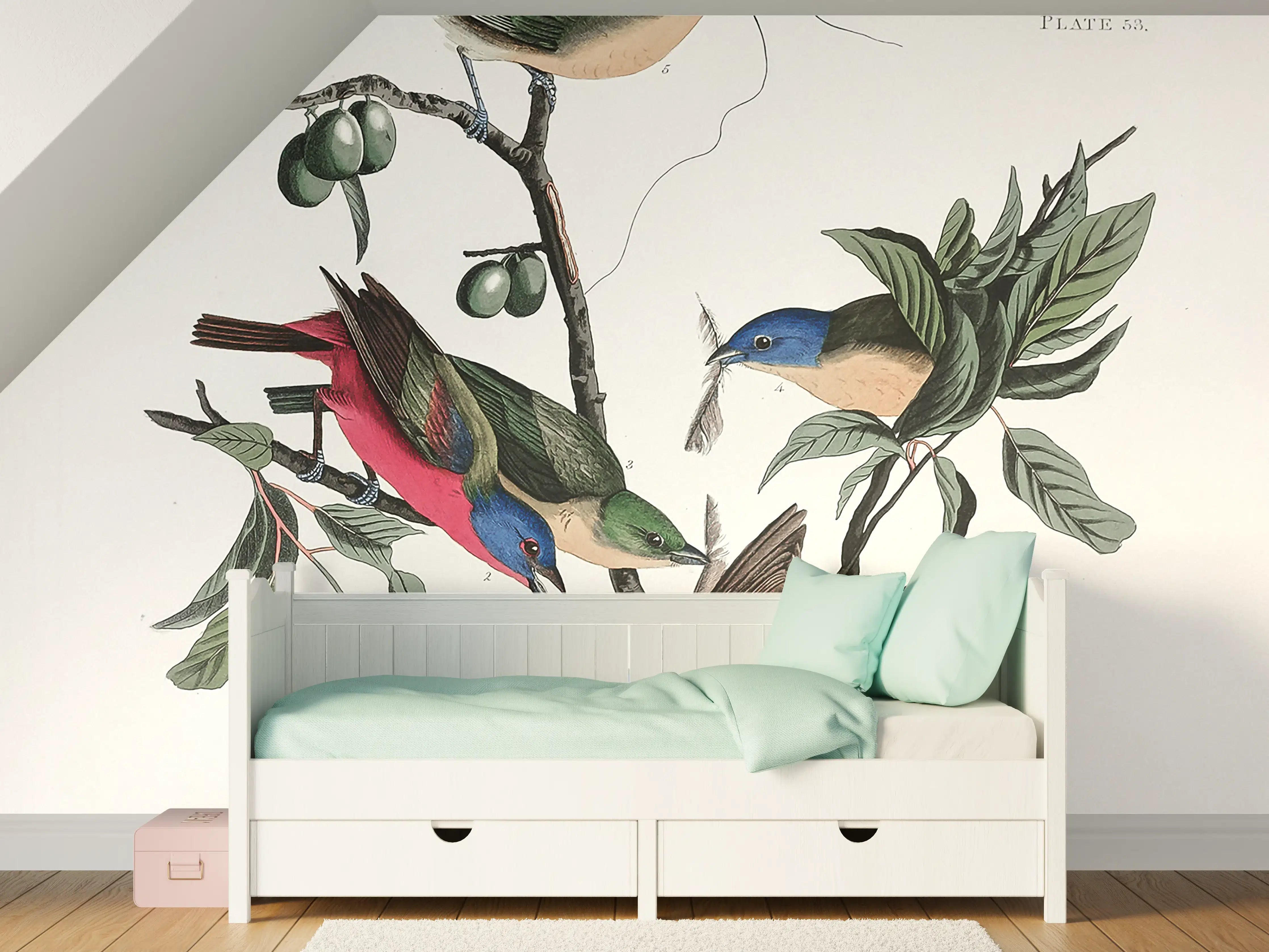 Kinderzimmer Wandgestaltung - Fink Portrait - John James Audubon