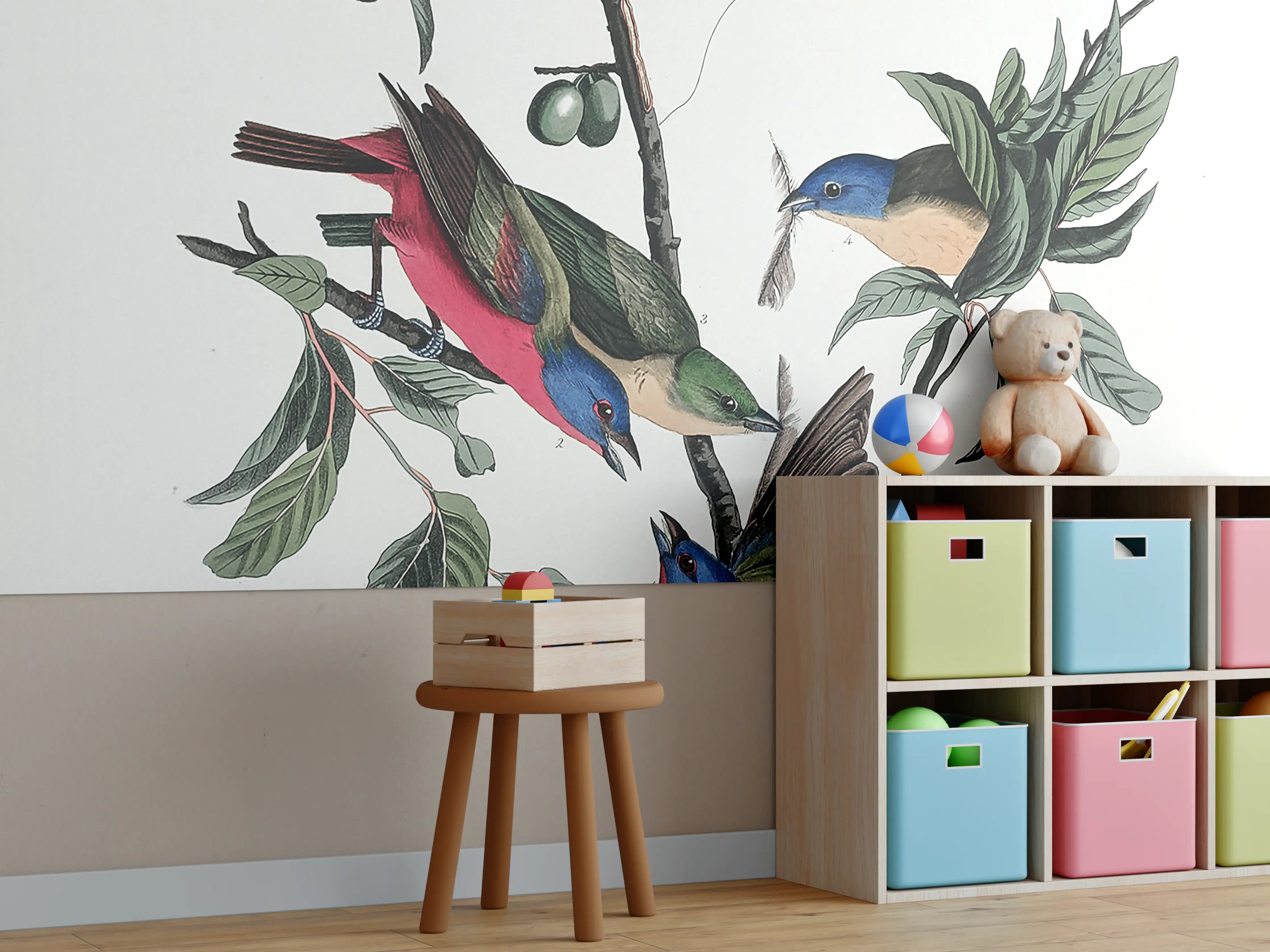 Kinderzimmer Wandgestaltung - Fink Portrait - John James Audubon
