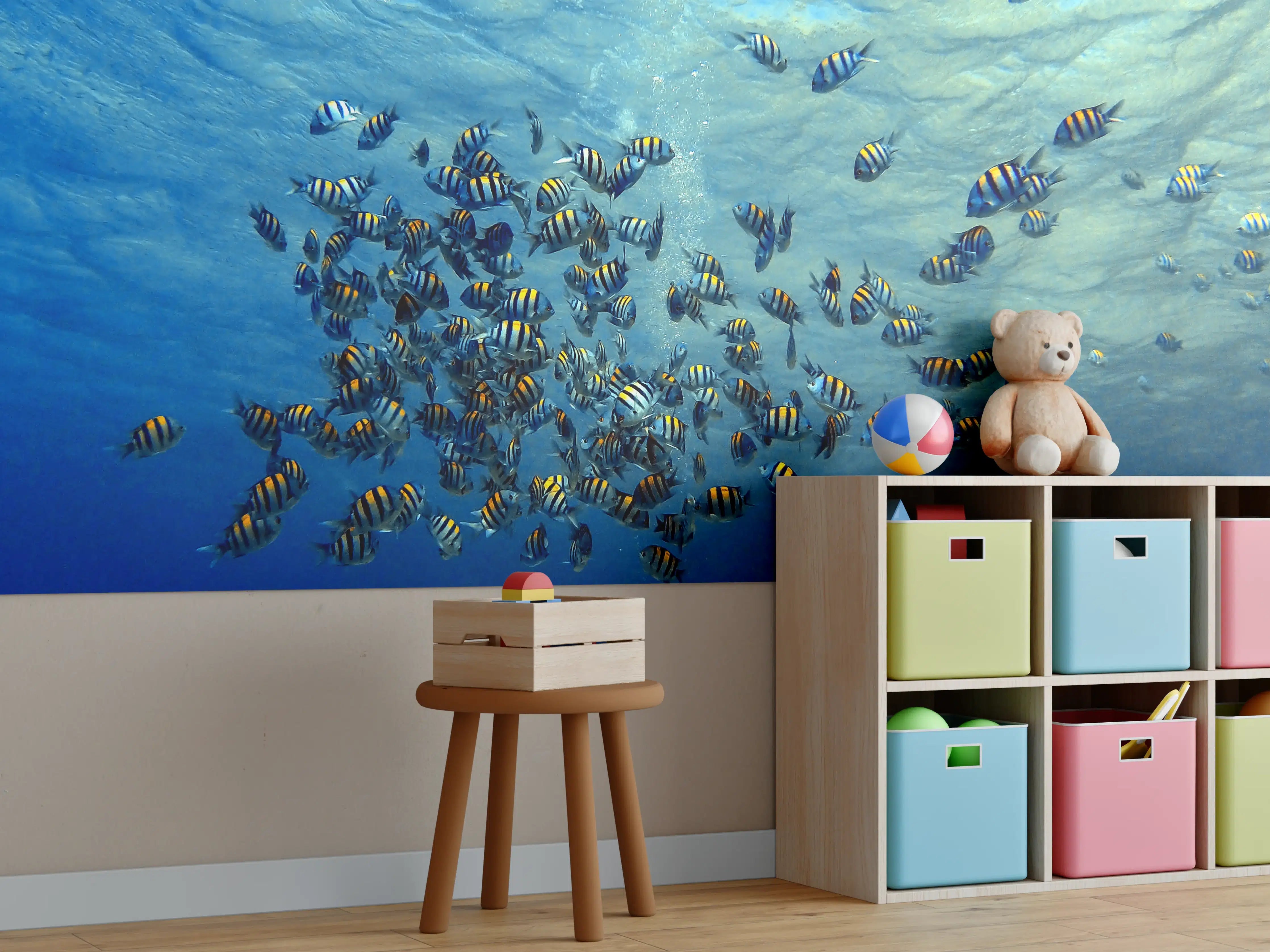 Kinderzimmer Wandgestaltung - Fische im klarem Meer