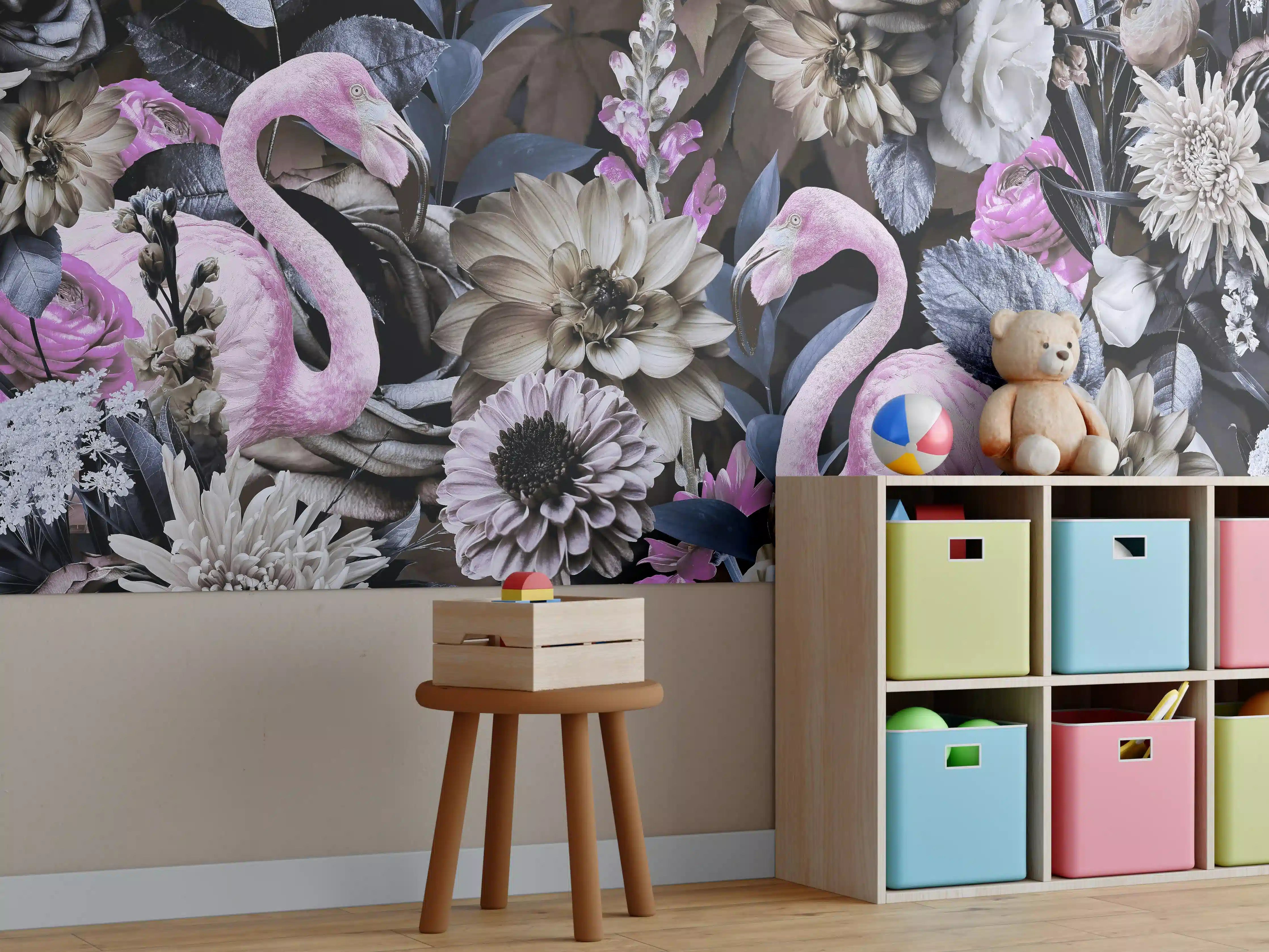 Kinderzimmer Wandgestaltung - Flamingo Garden - Floral