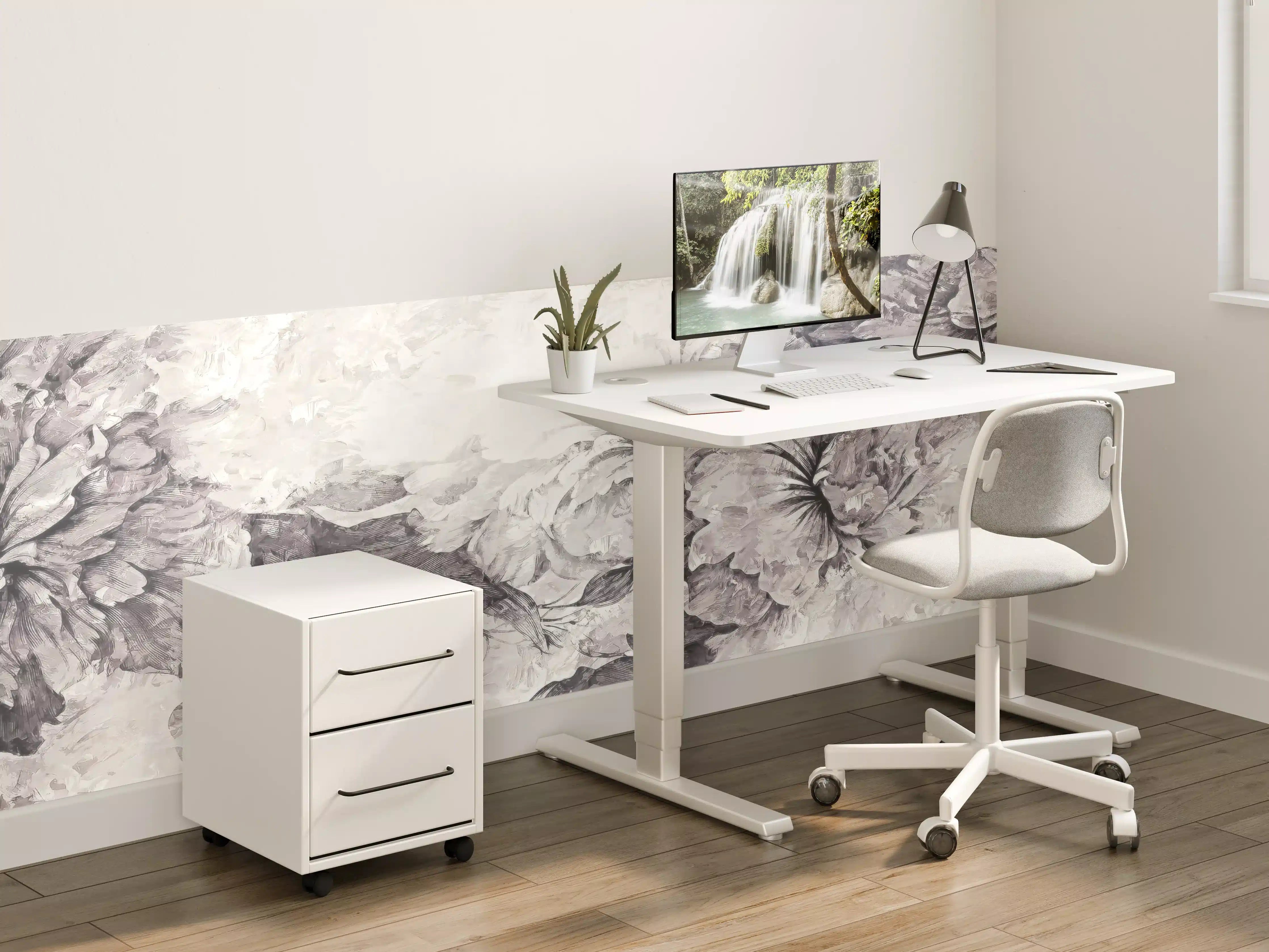 Kinderzimmer Wandgestaltung - Floral Grau Abstrakte Textur