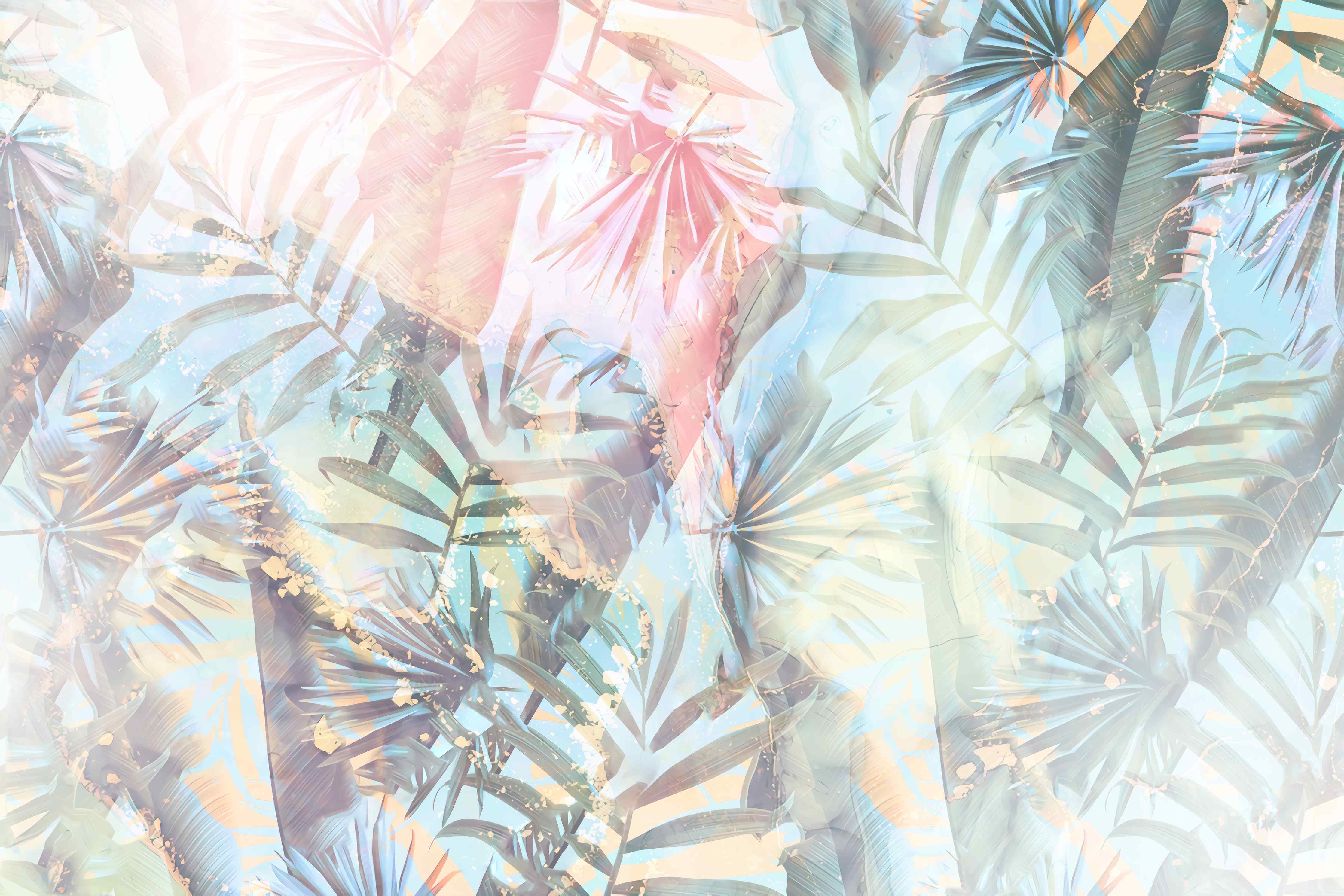 Kinderzimmer Wandgestaltung-Florale Darstellung - Pastell