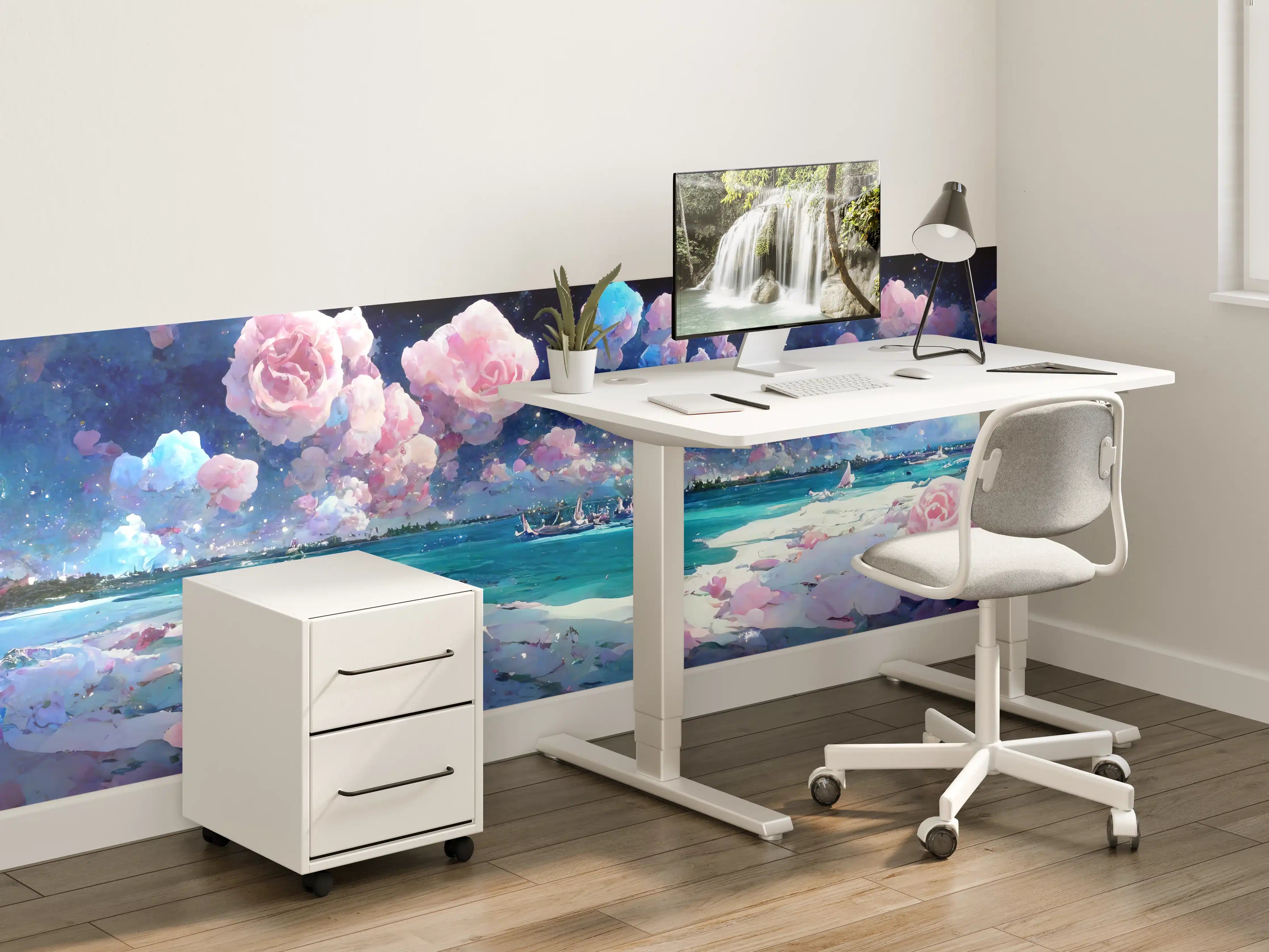 Kinderzimmer Wandgestaltung - Florale Traumwelt - Ozean