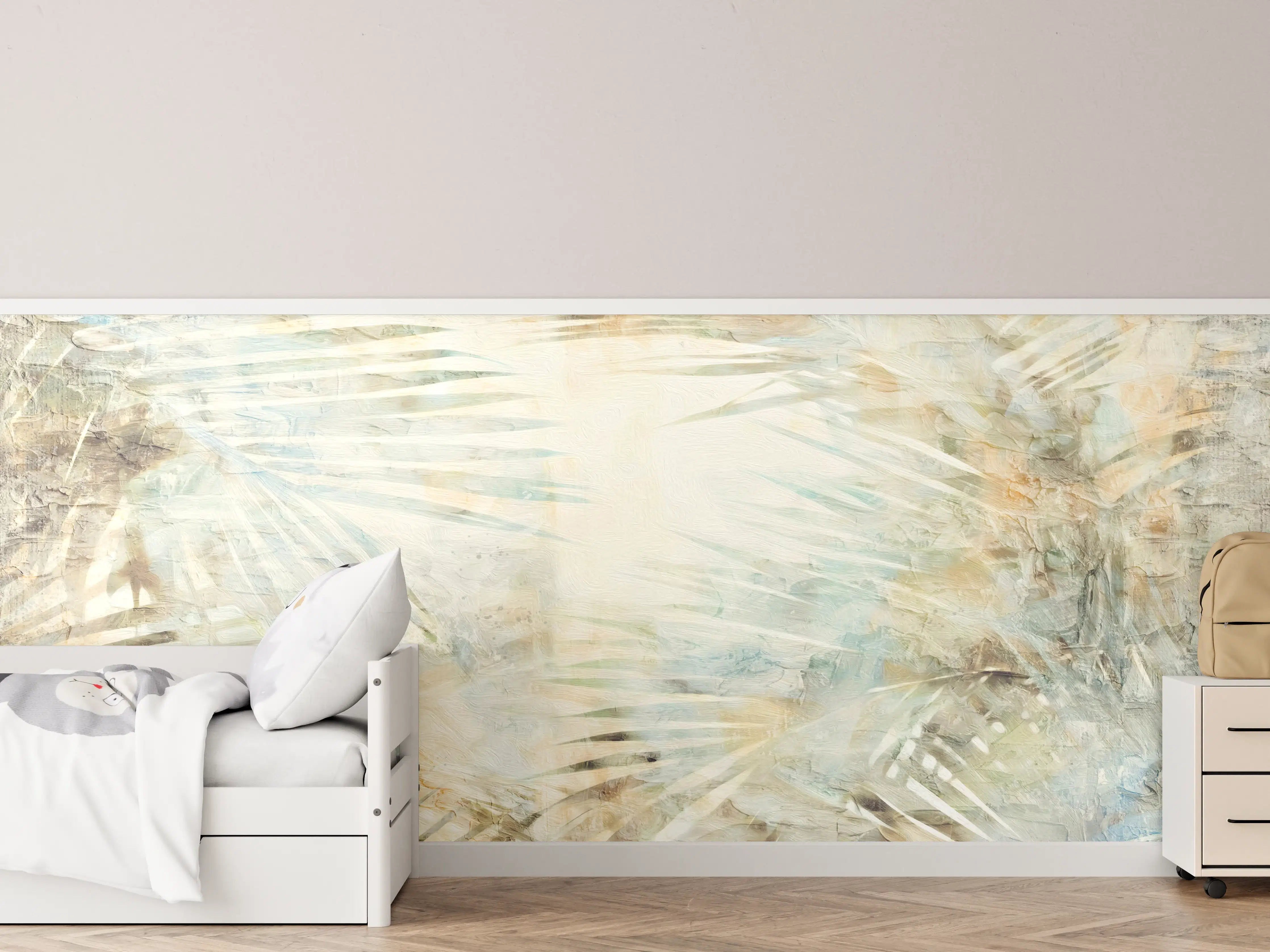 Kinderzimmer Wandgestaltung - Florale Wand - Moderne Kunst