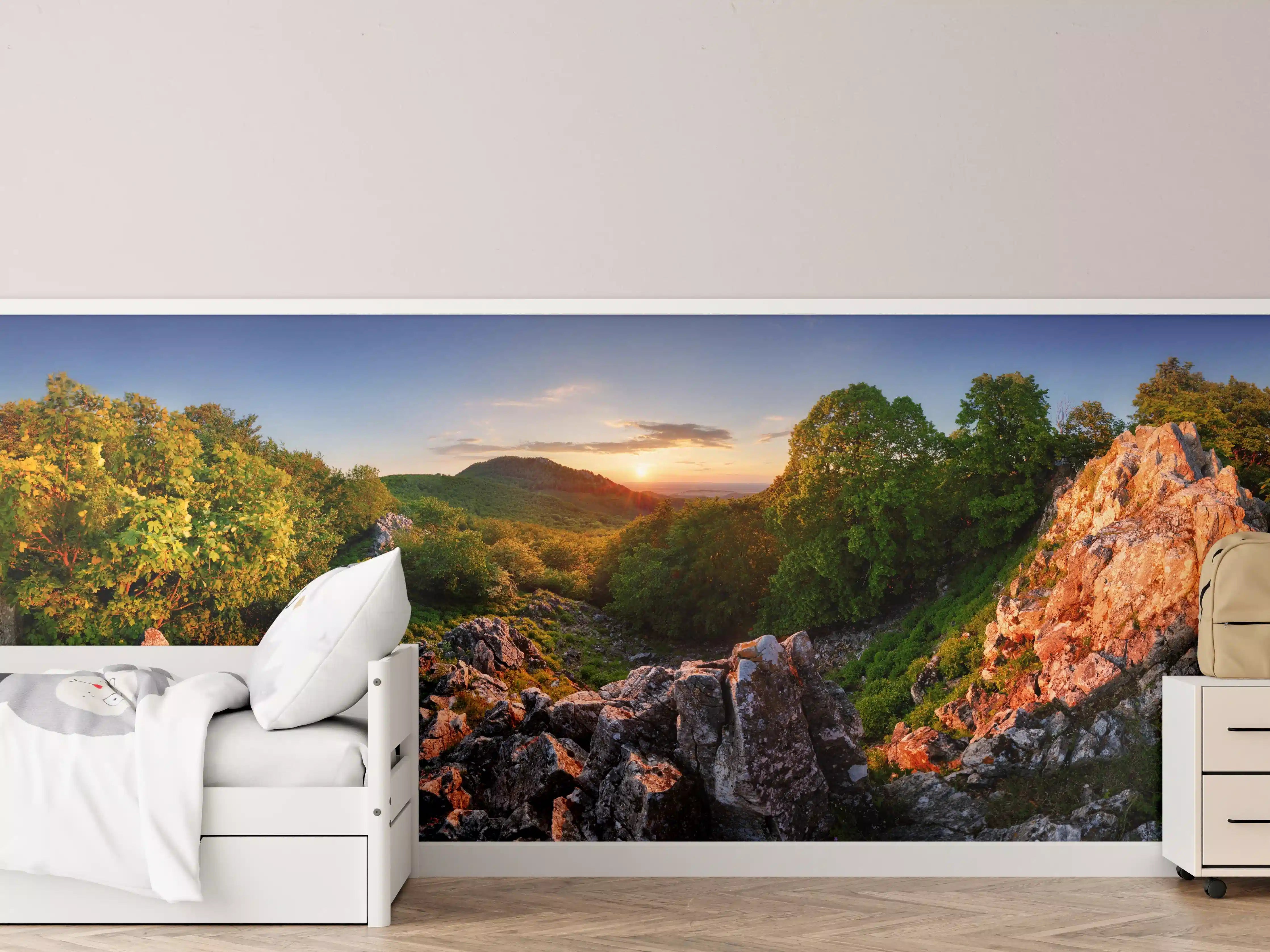 Kinderzimmer Wandgestaltung - Freie Waldnaturlandschaft in der Slowakei