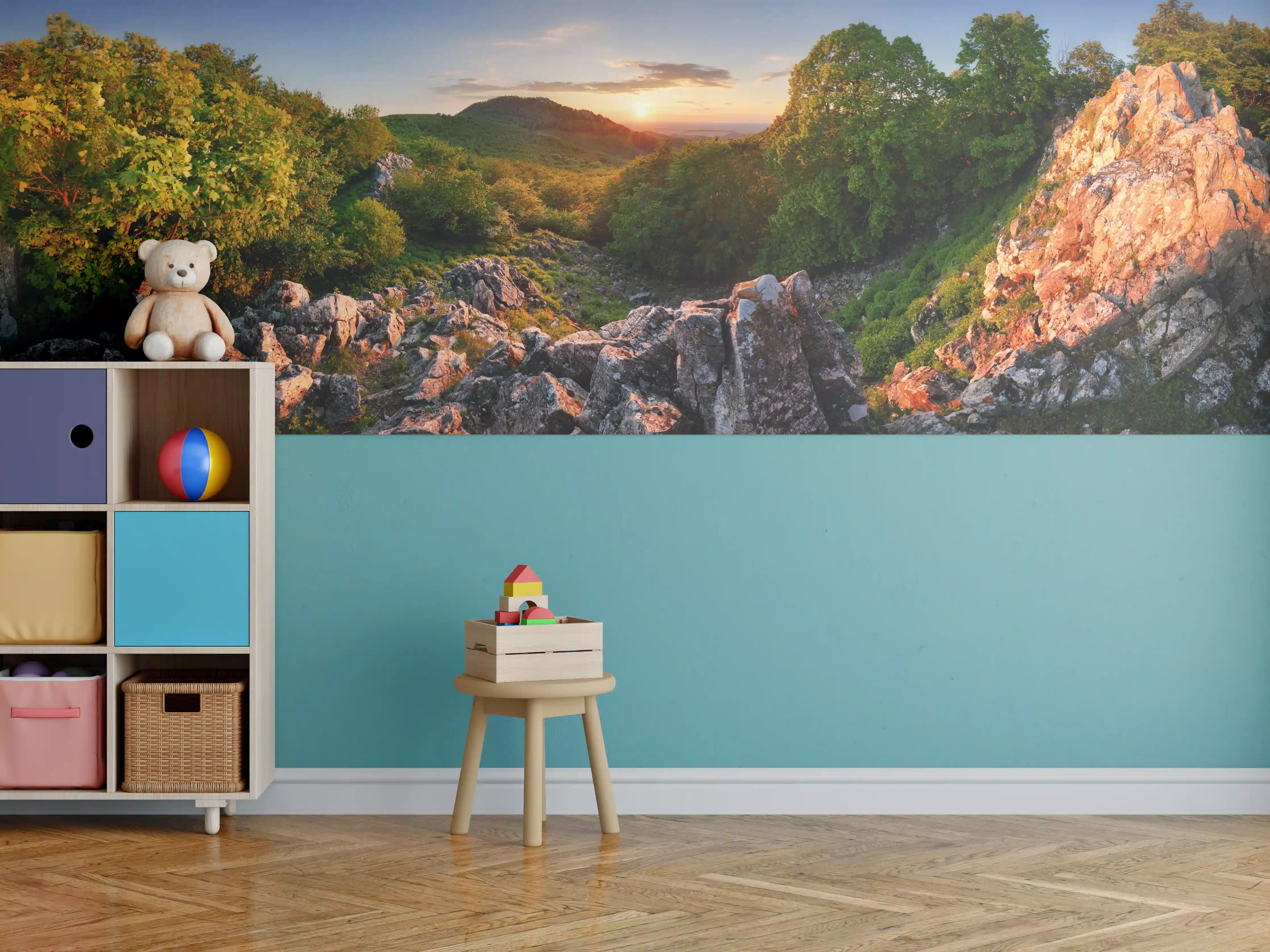 Kinderzimmer Wandgestaltung - Freie Waldnaturlandschaft in der Slowakei