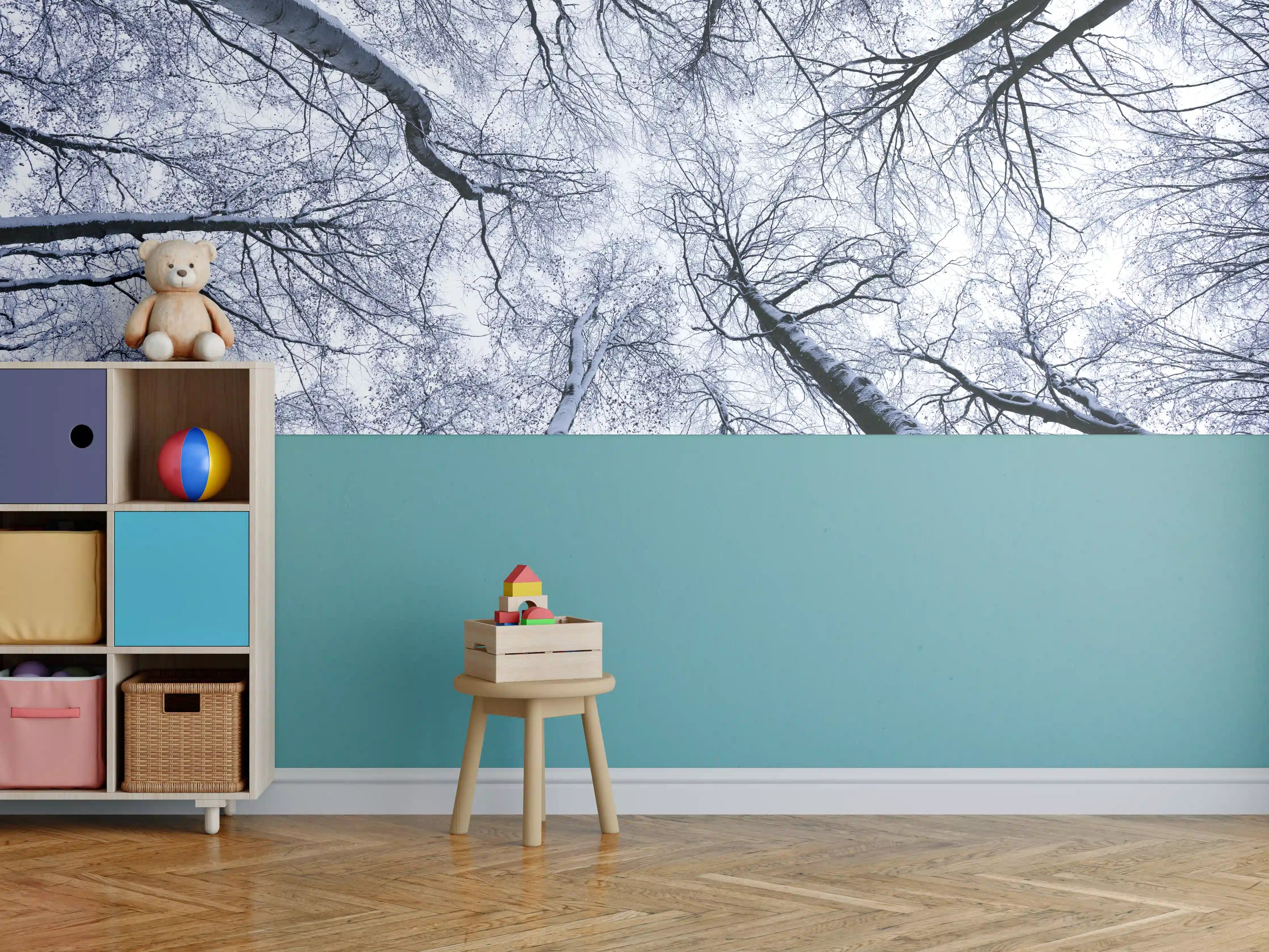 Kinderzimmer Wandgestaltung - Frostiger Wald
