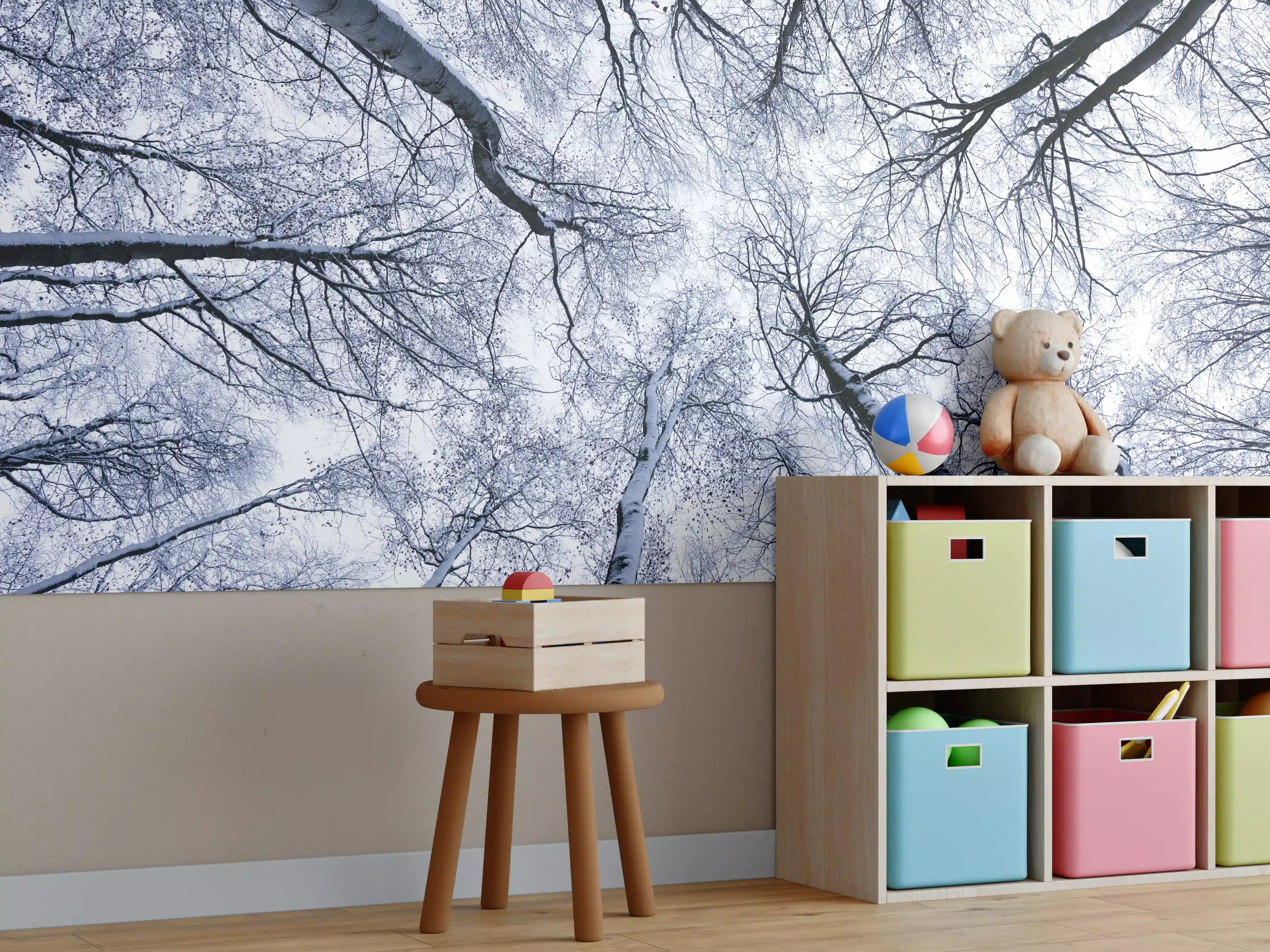 Kinderzimmer Wandgestaltung - Frostiger Wald