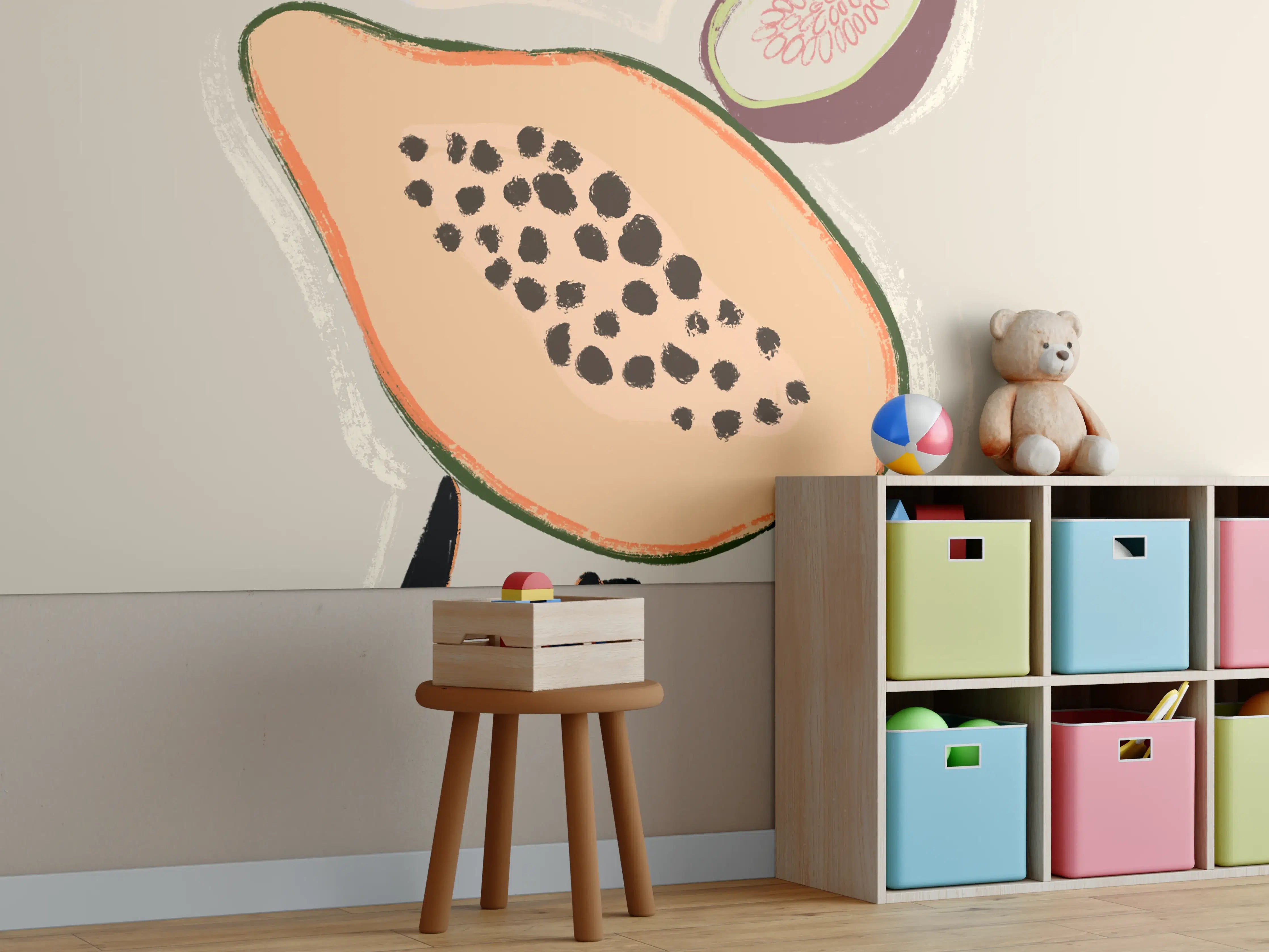 Kinderzimmer Wandgestaltung - Früchte und Gemüse - Gemälde
