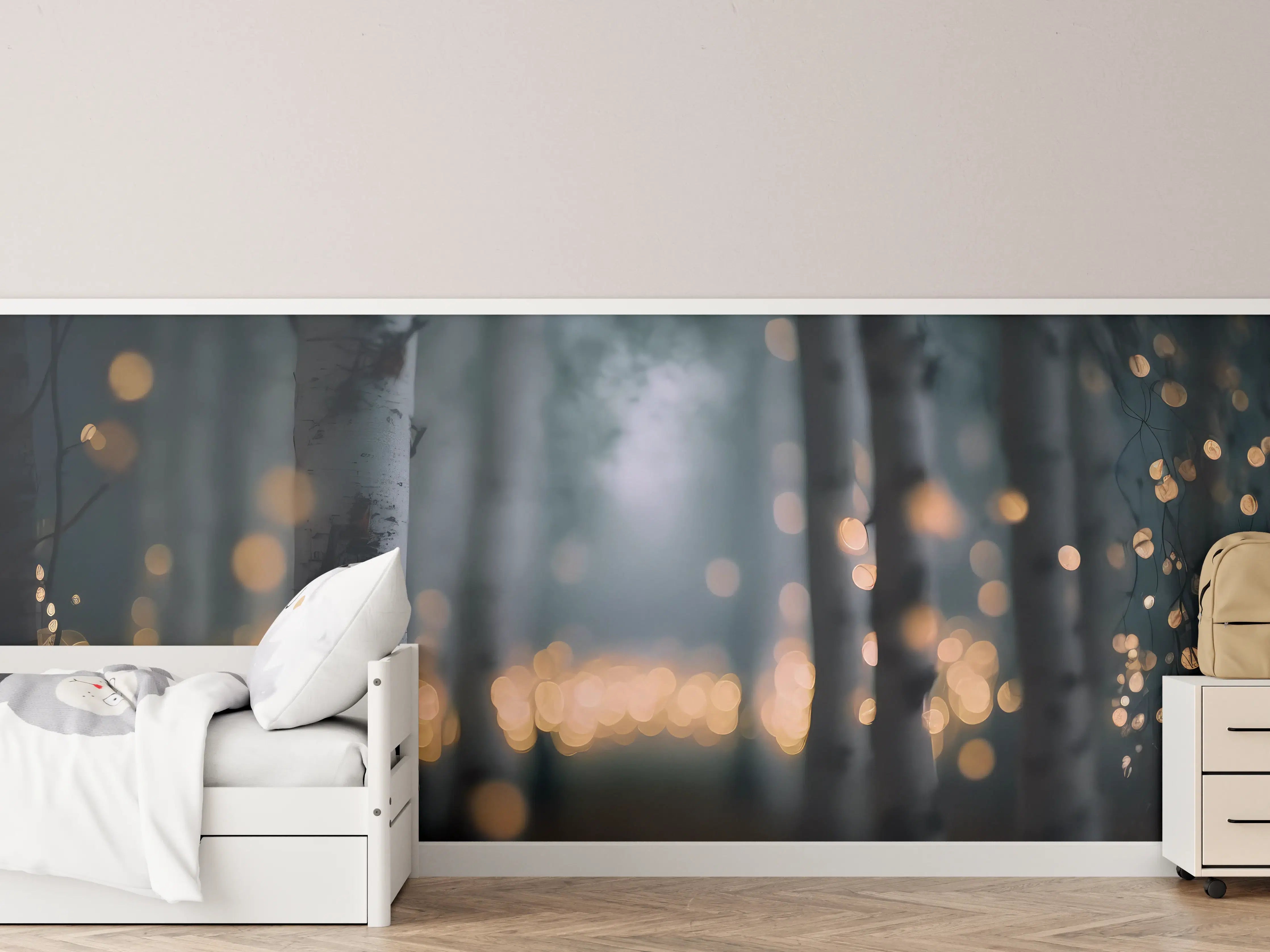 Kinderzimmer Wandgestaltung - Funkelnder Birkenwald 