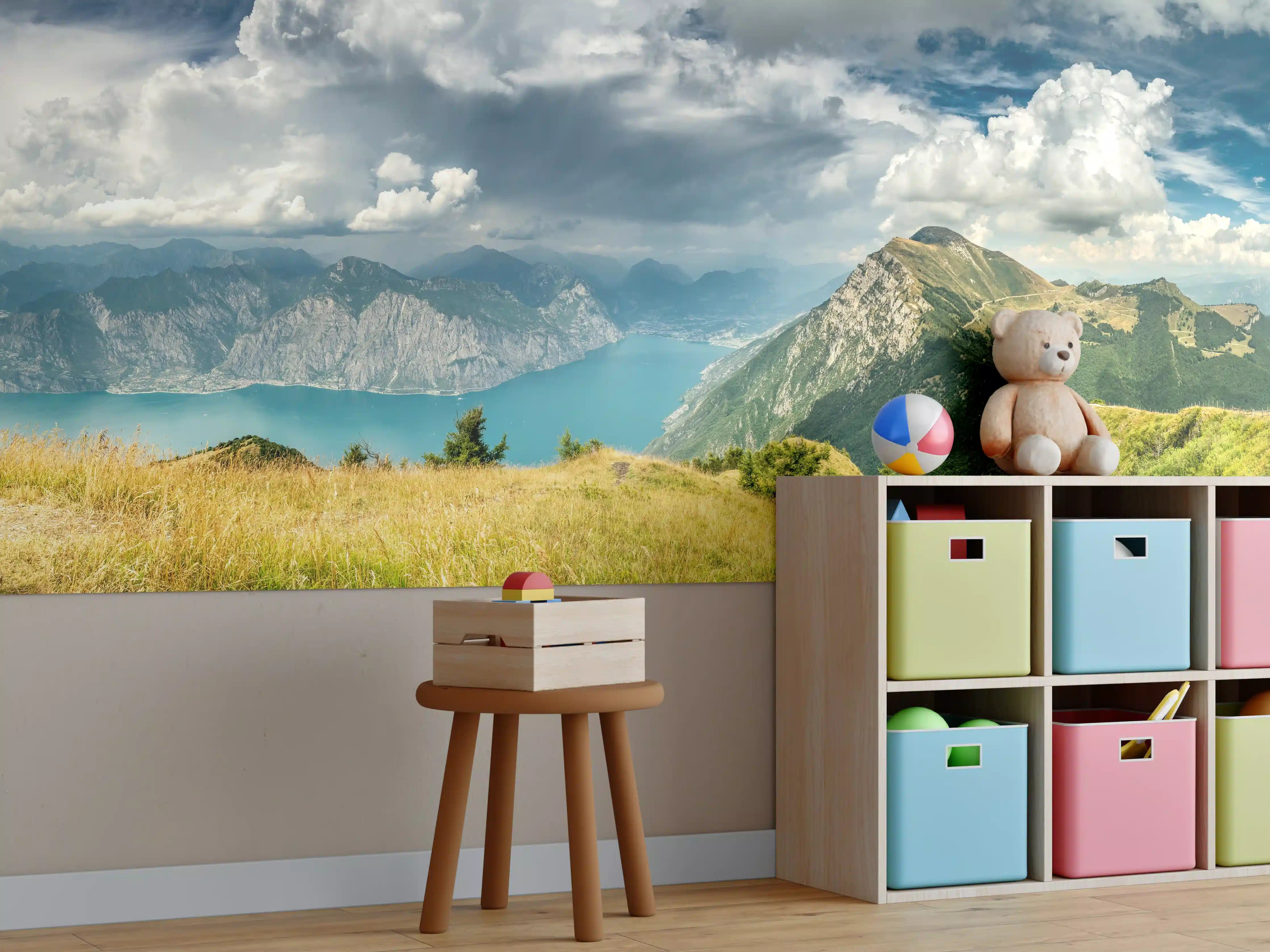 Kinderzimmer Wandgestaltung - Gardasee – Harmonie in Blau-Grün