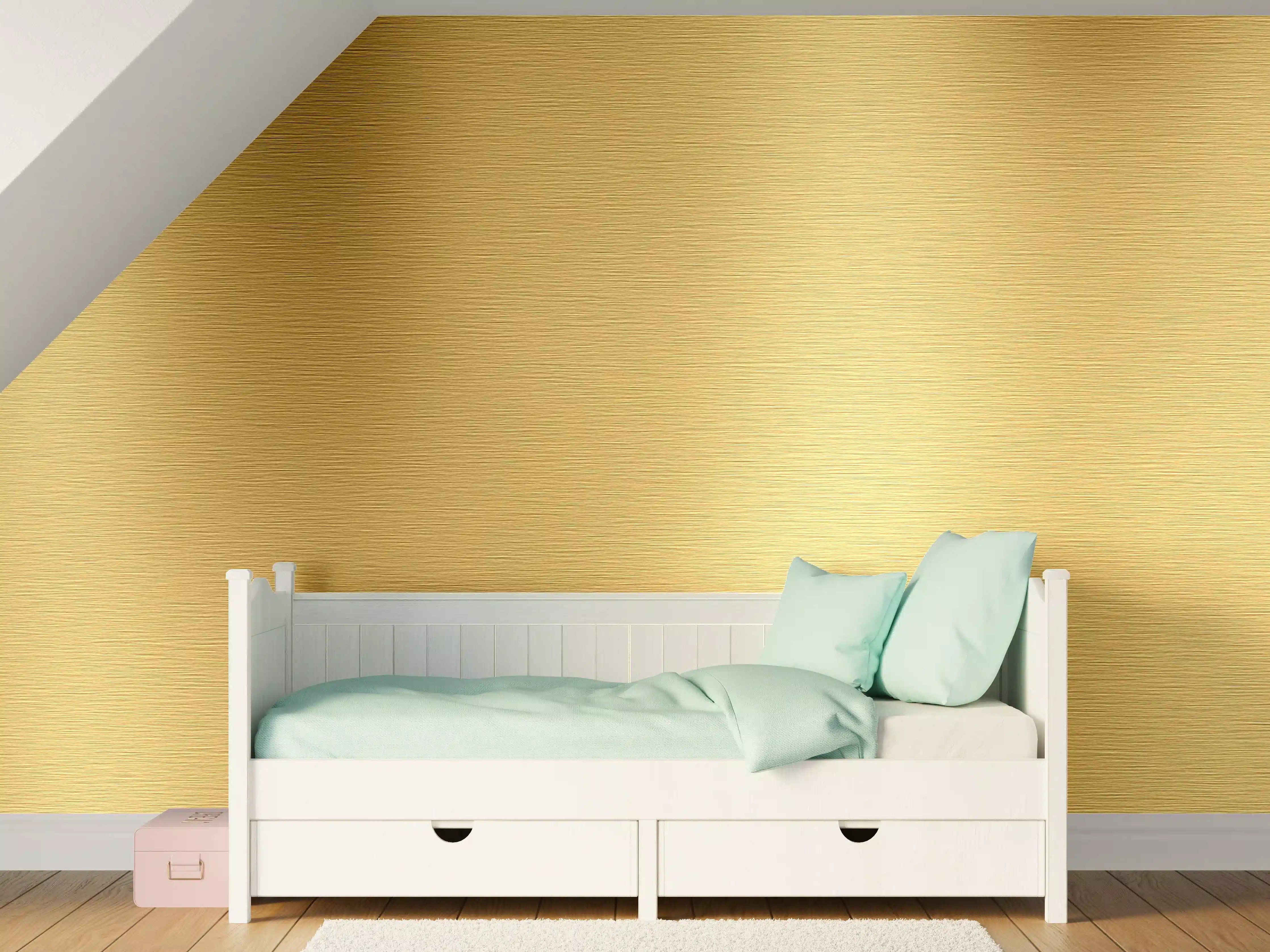 Kinderzimmer Wandgestaltung - Gebürstetes Gold