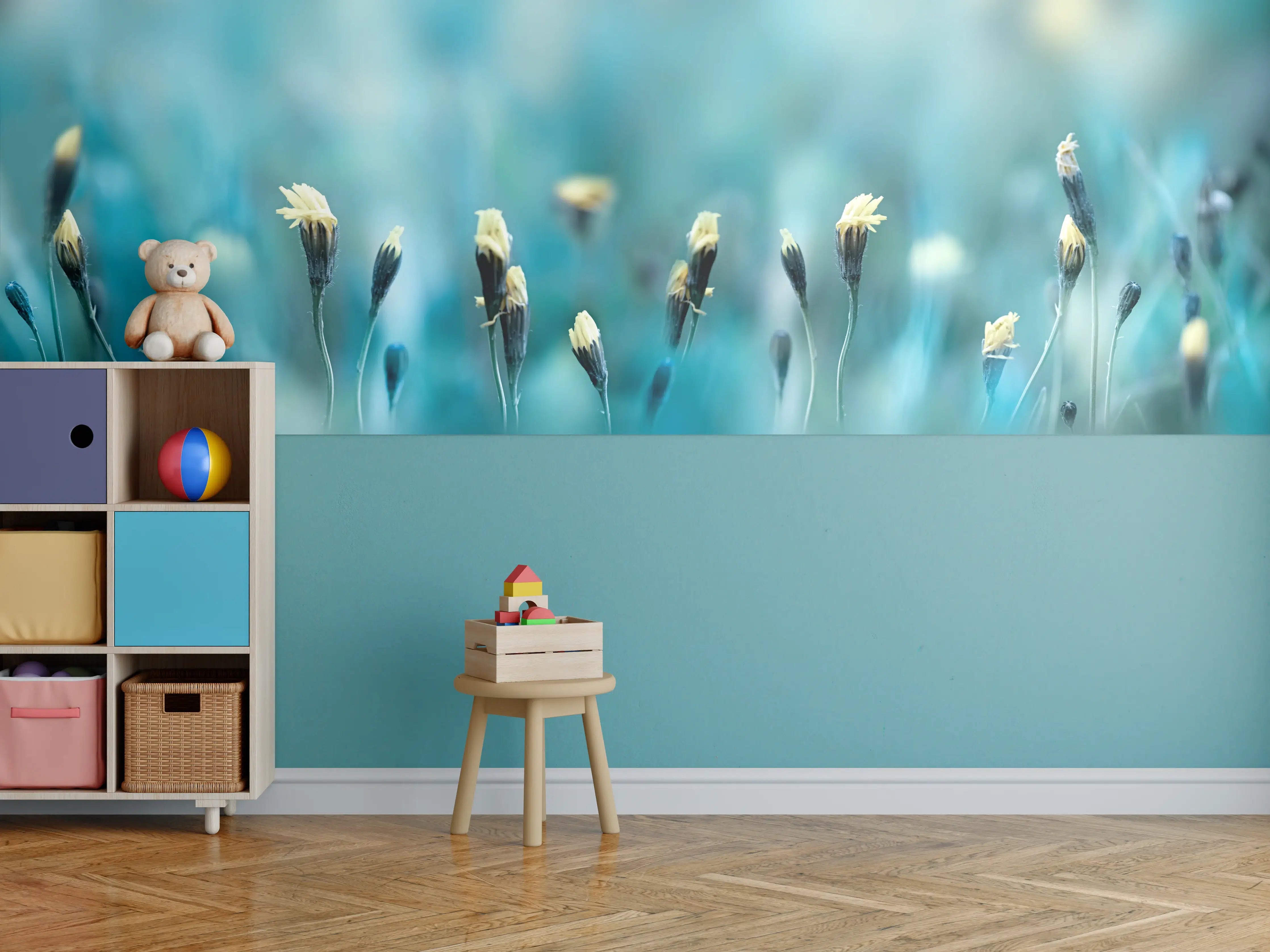 Kinderzimmer Wandgestaltung - Gedeihendes Frühlingsfeld