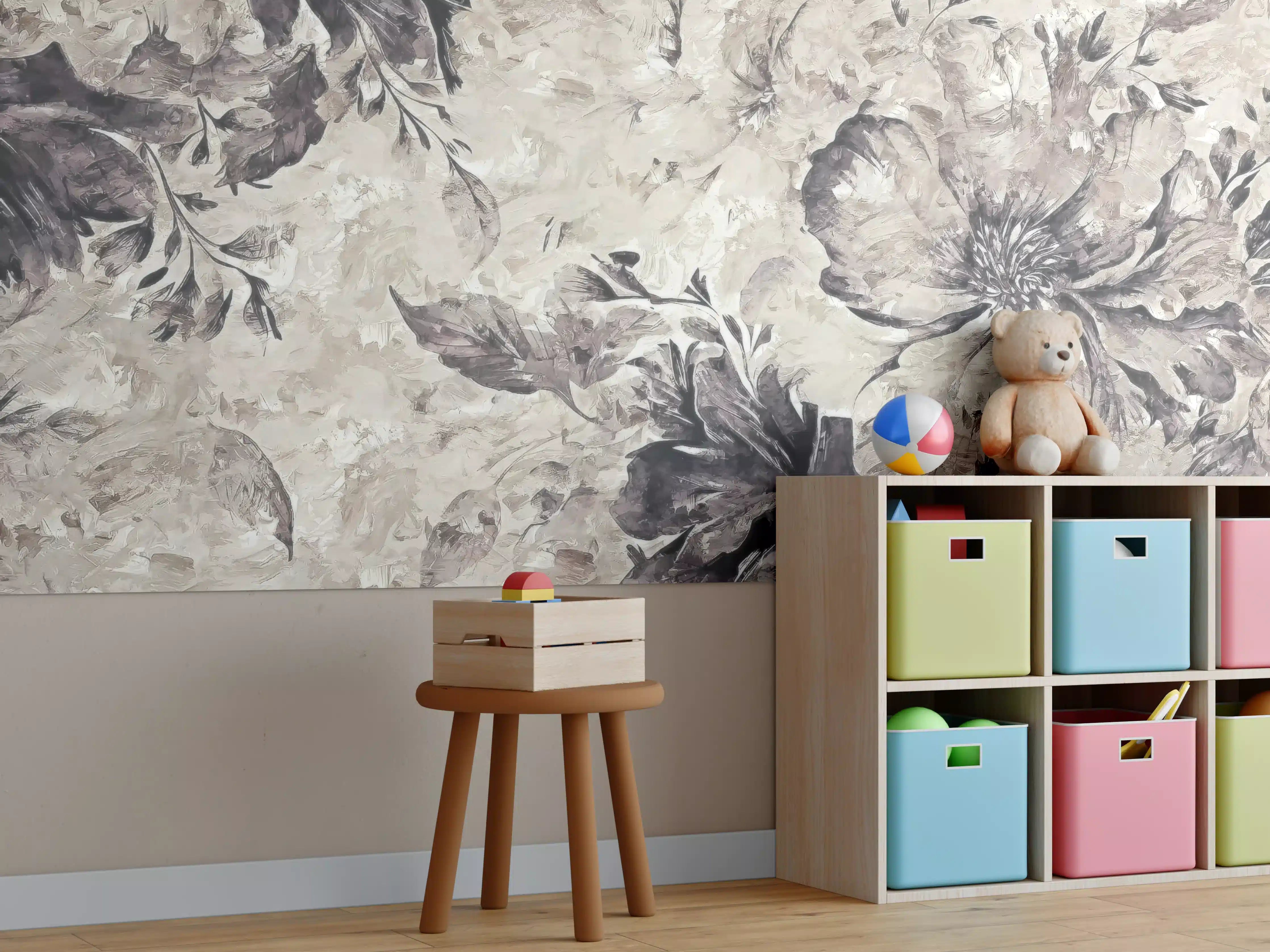 Kinderzimmer Wandgestaltung - Gemälde - Büsche