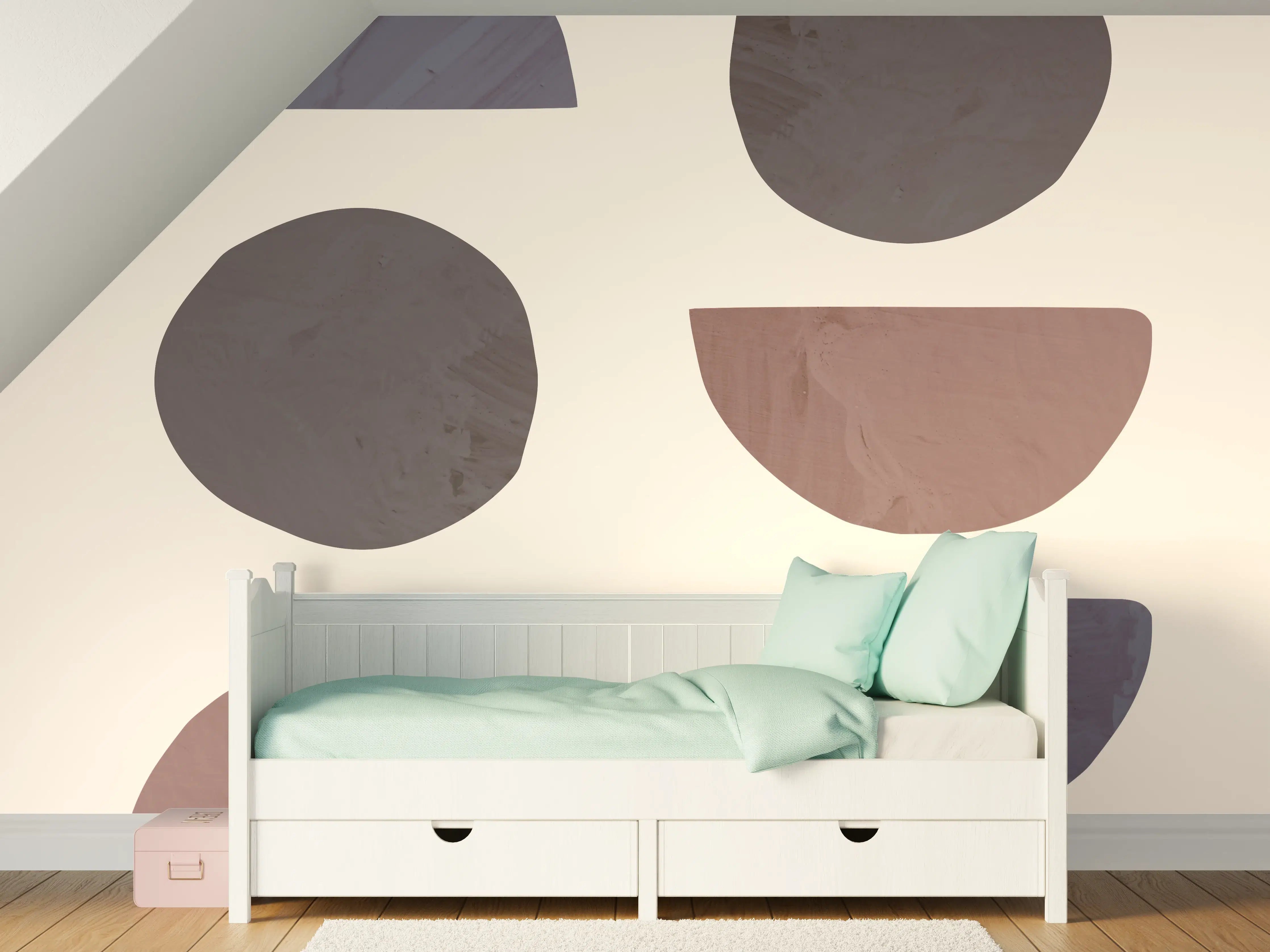 Kinderzimmer Wandgestaltung - Geometrie - Kollage