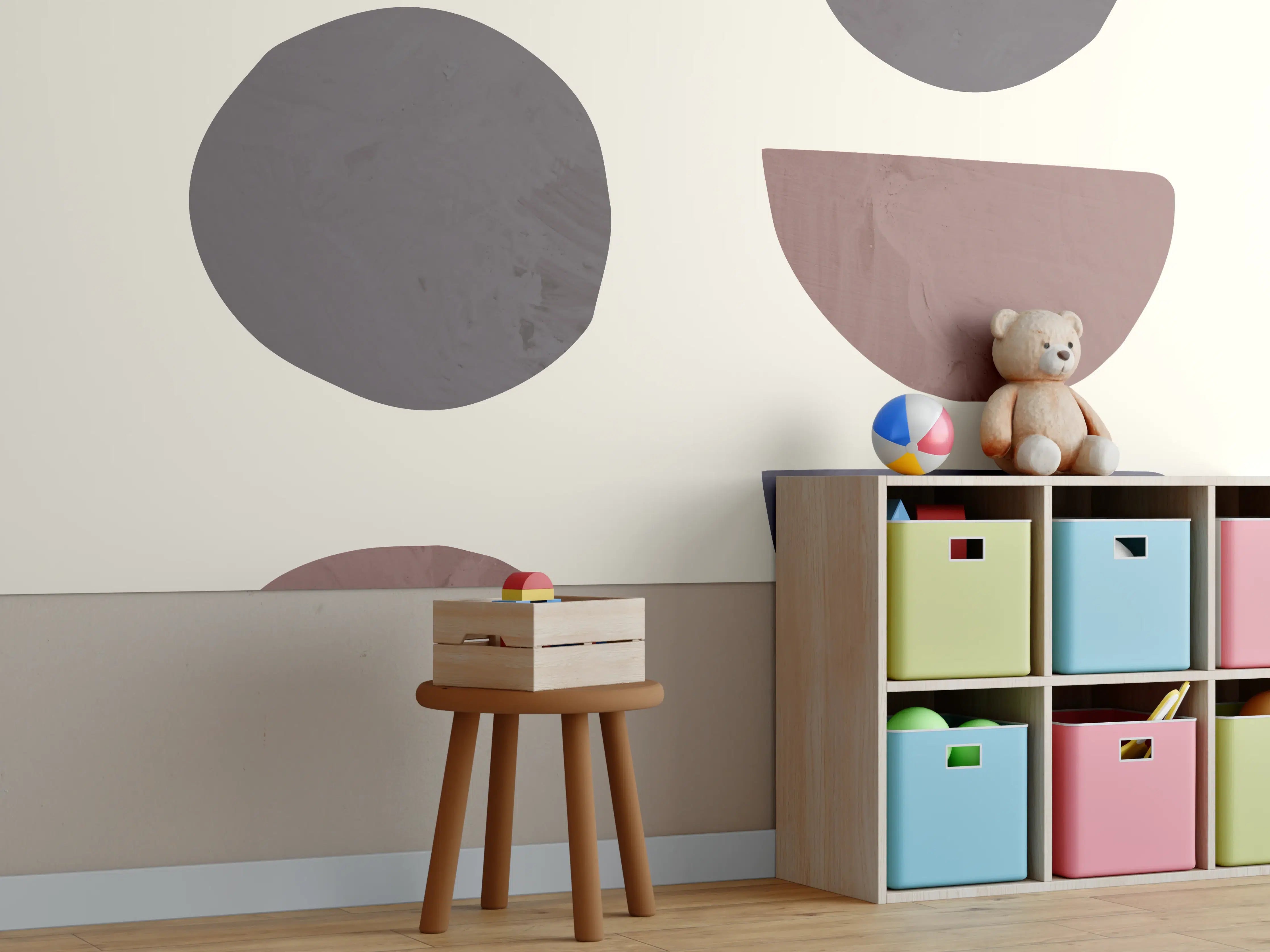 Kinderzimmer Wandgestaltung - Geometrie - Kollage