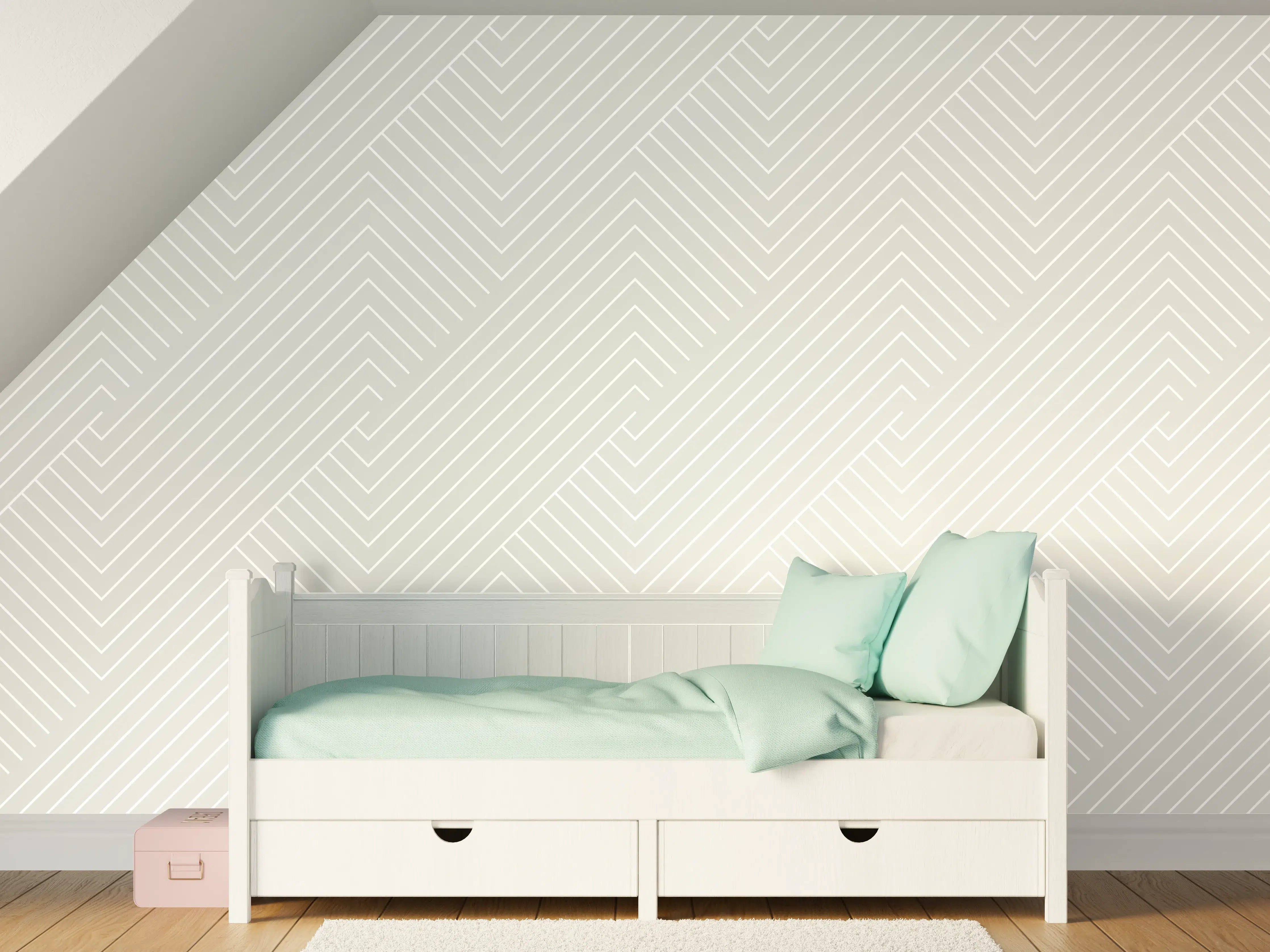 Kinderzimmer Wandgestaltung - Geometrische Argento-Textur