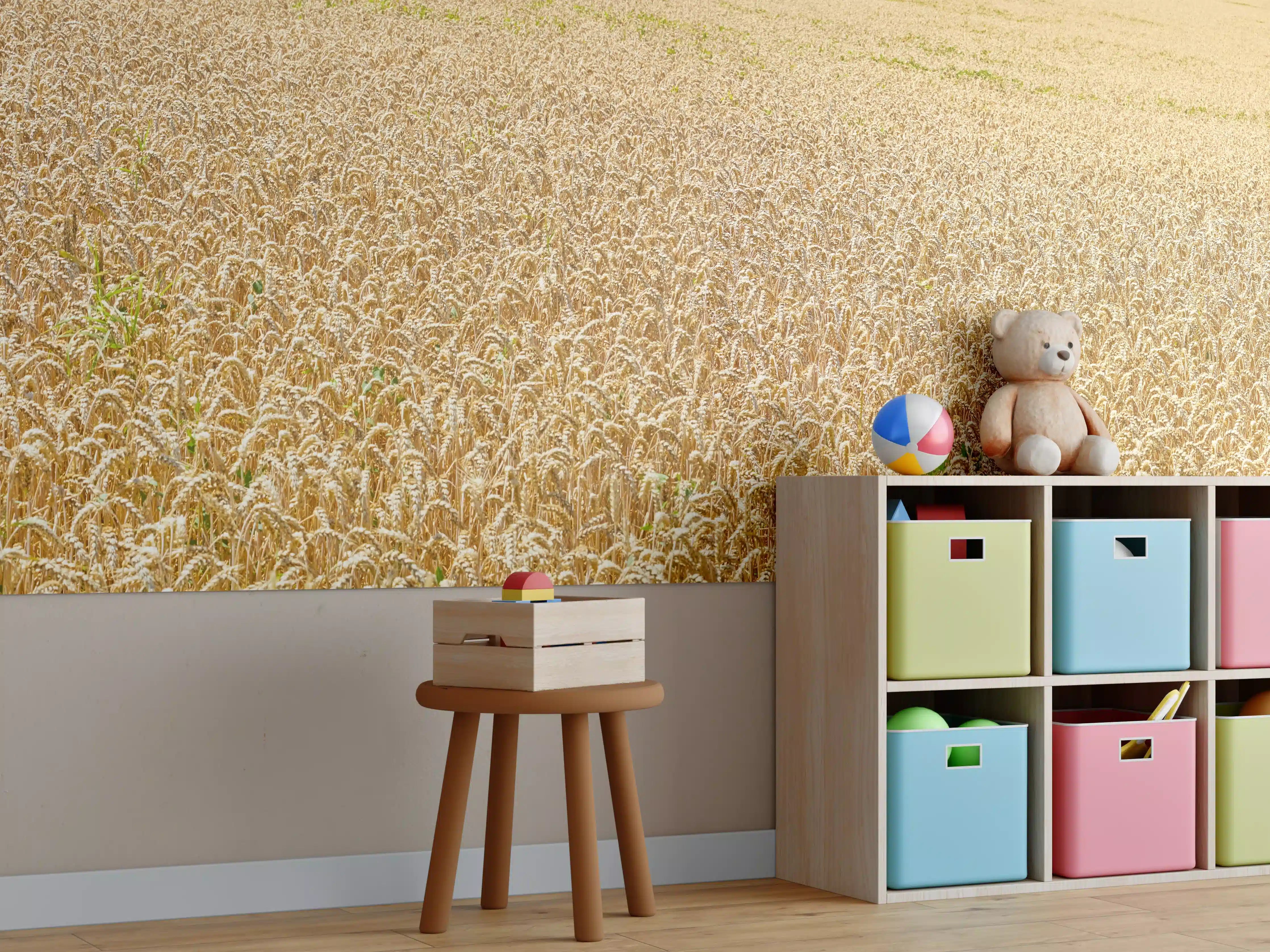 Kinderzimmer Wandgestaltung - Getreidefeld - Panoramabild