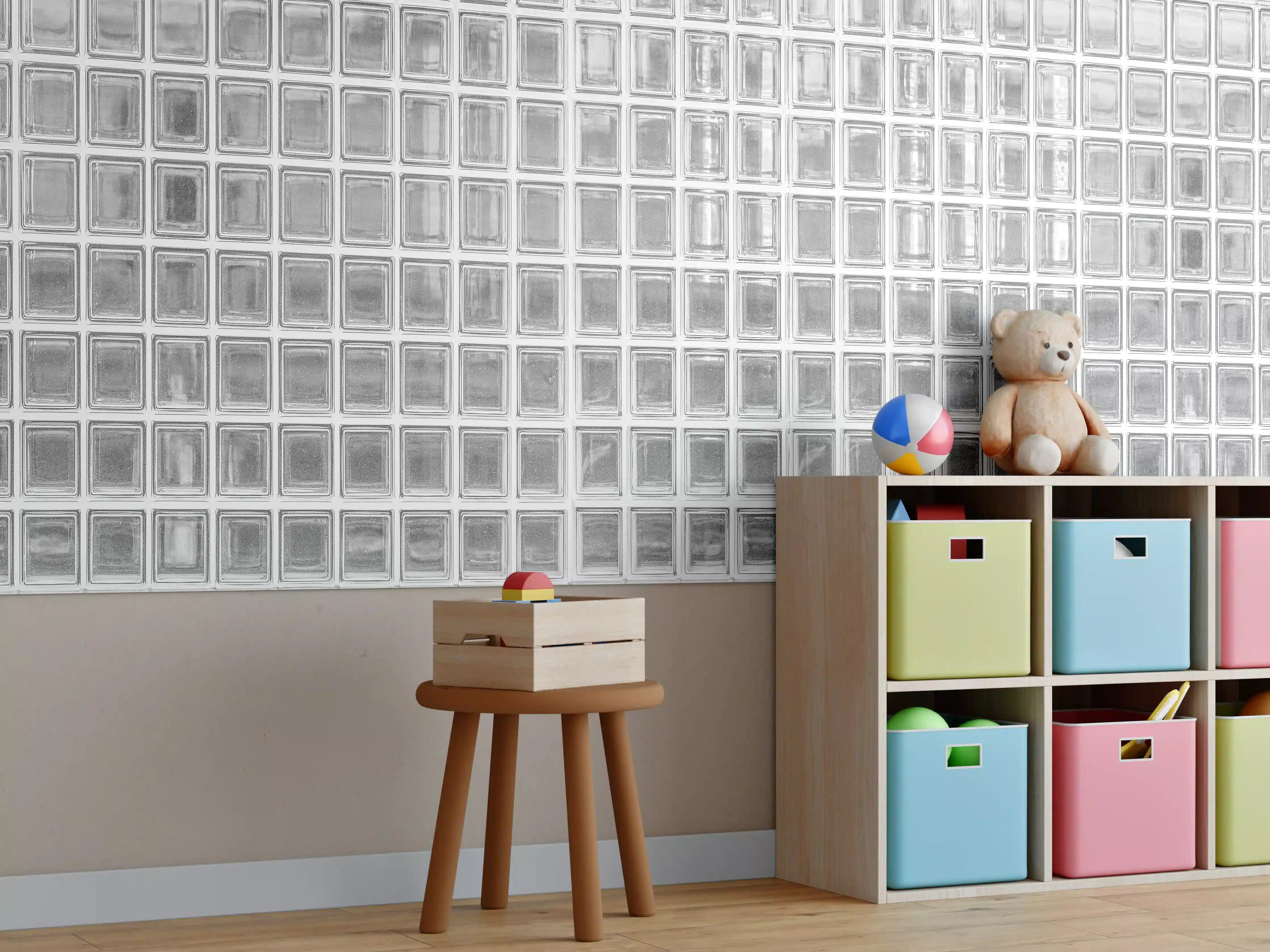Kinderzimmer Wandgestaltung - Glaswand