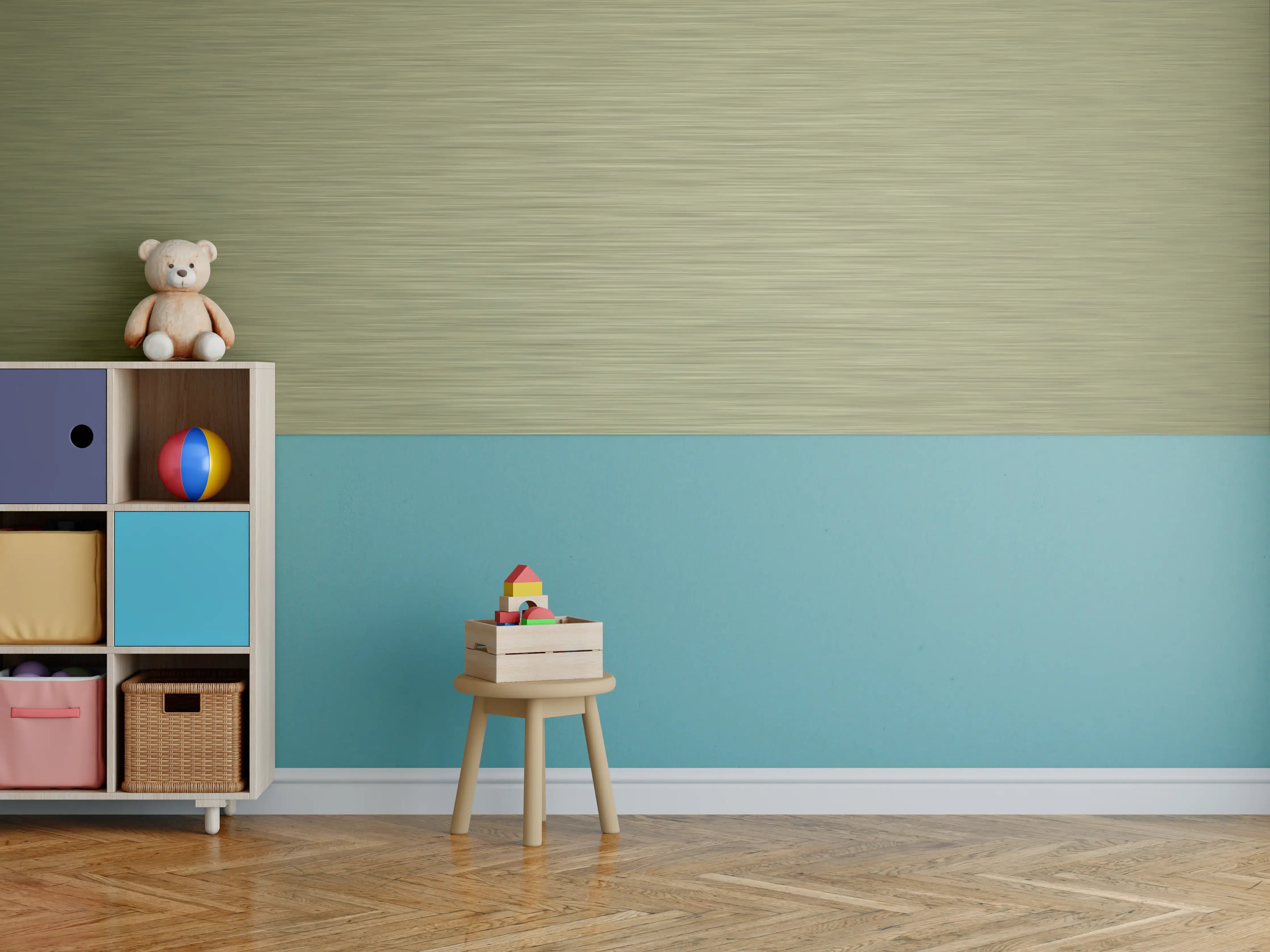 Kinderzimmer Wandgestaltung - Gold - ALU Prime - Metall Gebürstet