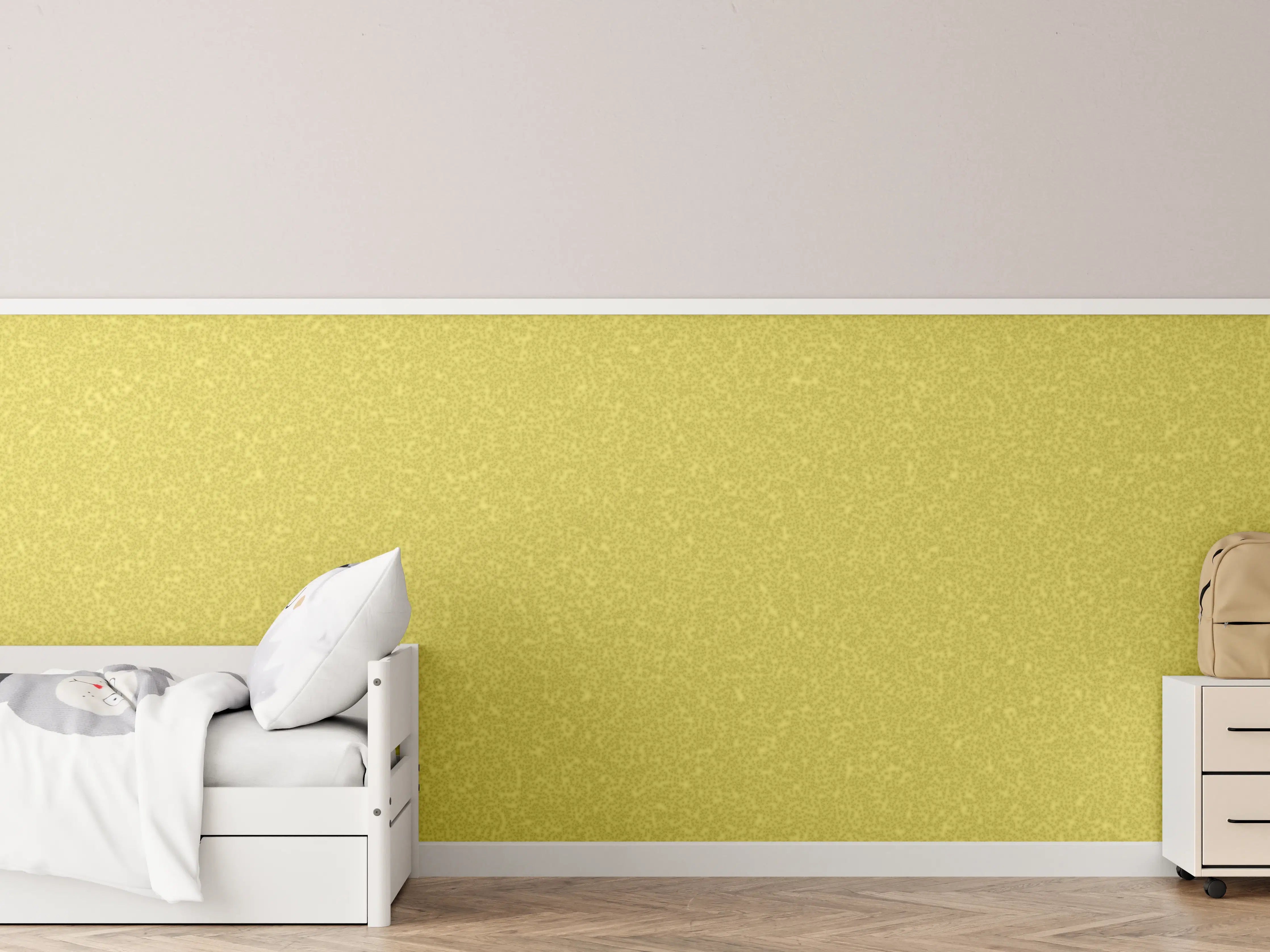 Kinderzimmer Wandgestaltung - Goldene Glitzerfarbe mit subtilen Schattierungen