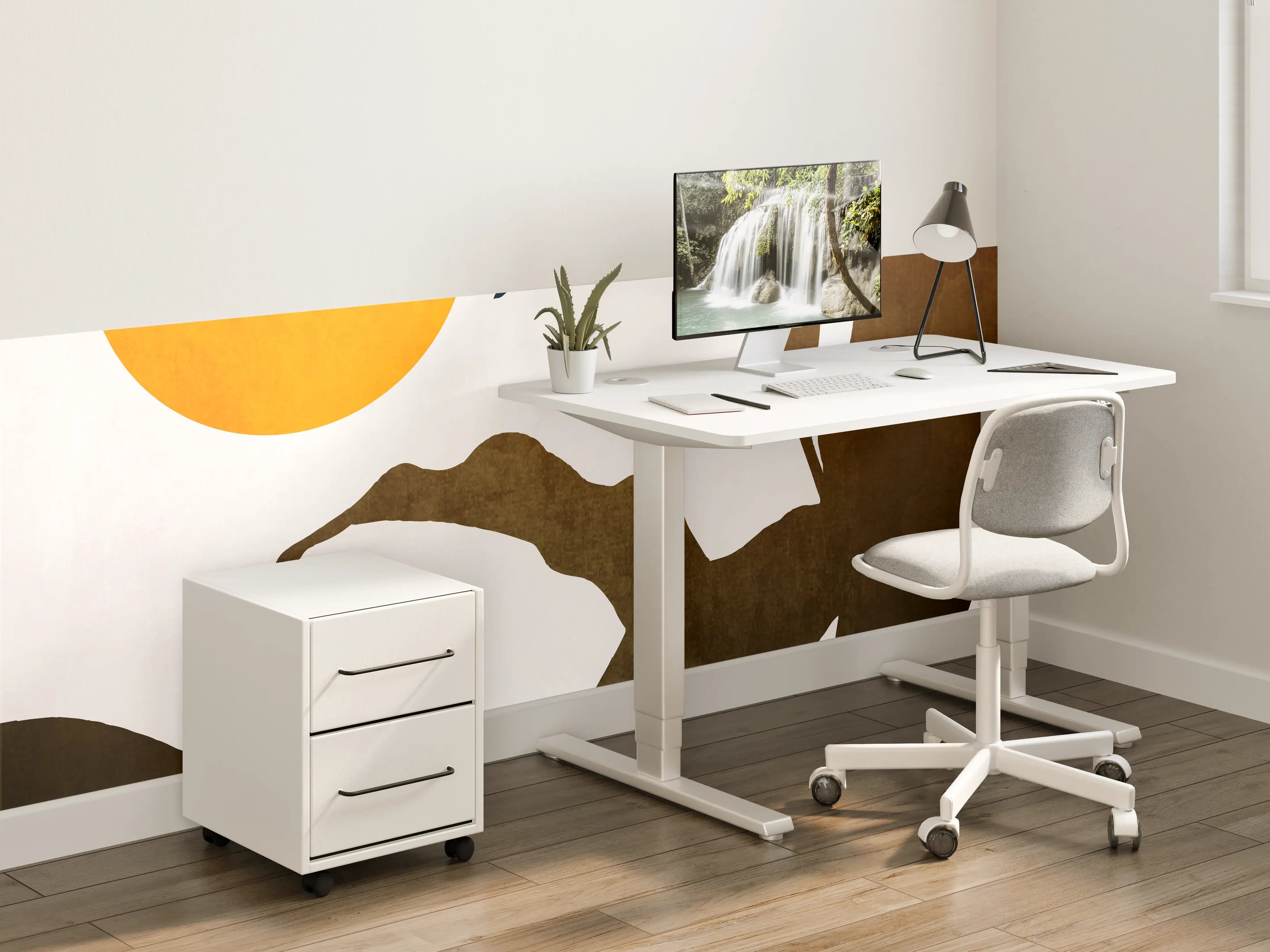 Kinderzimmer Wandgestaltung - Goldene Sonne - Grafik