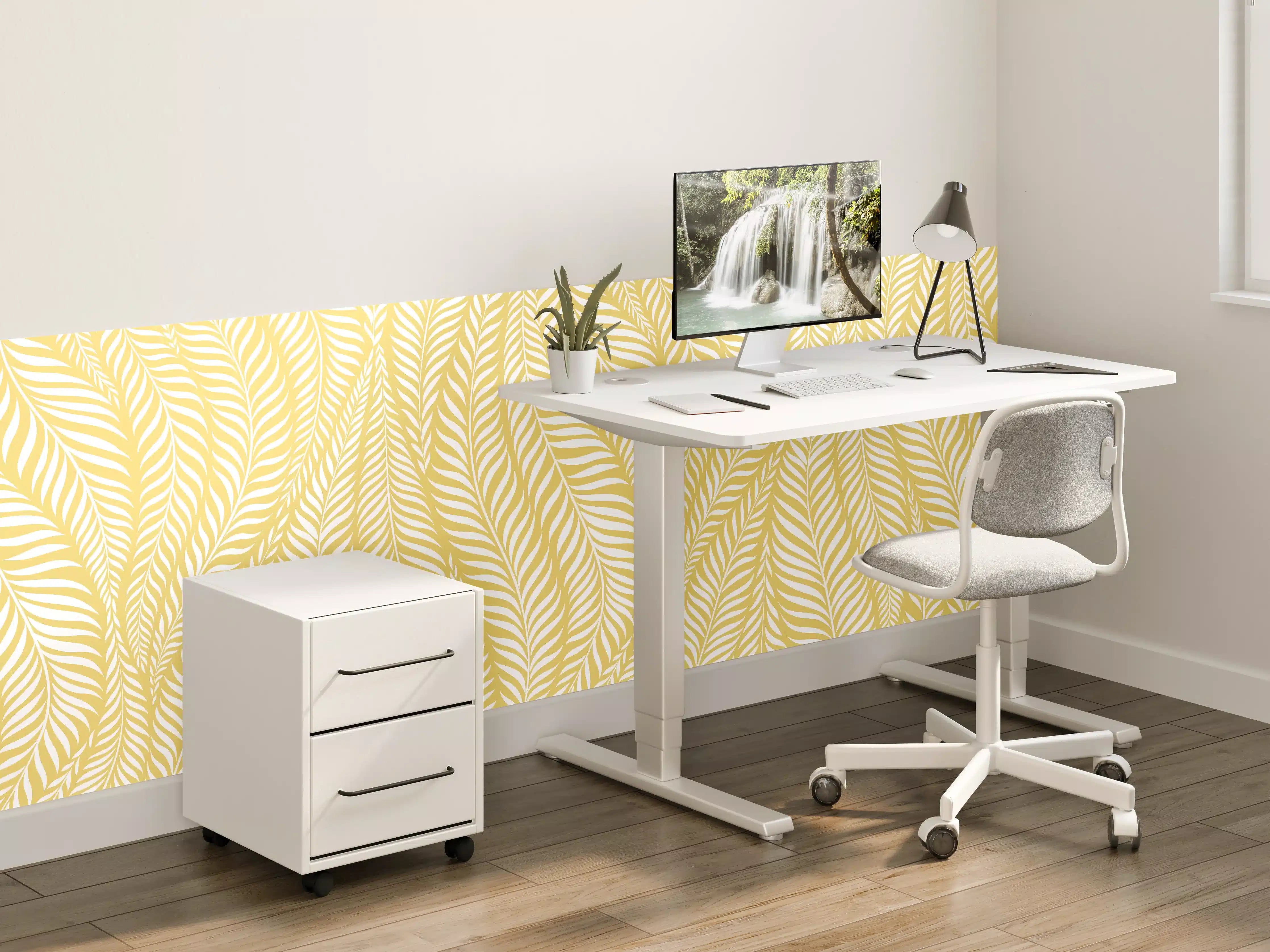 Kinderzimmer Wandgestaltung - Goldene Wellenmuster