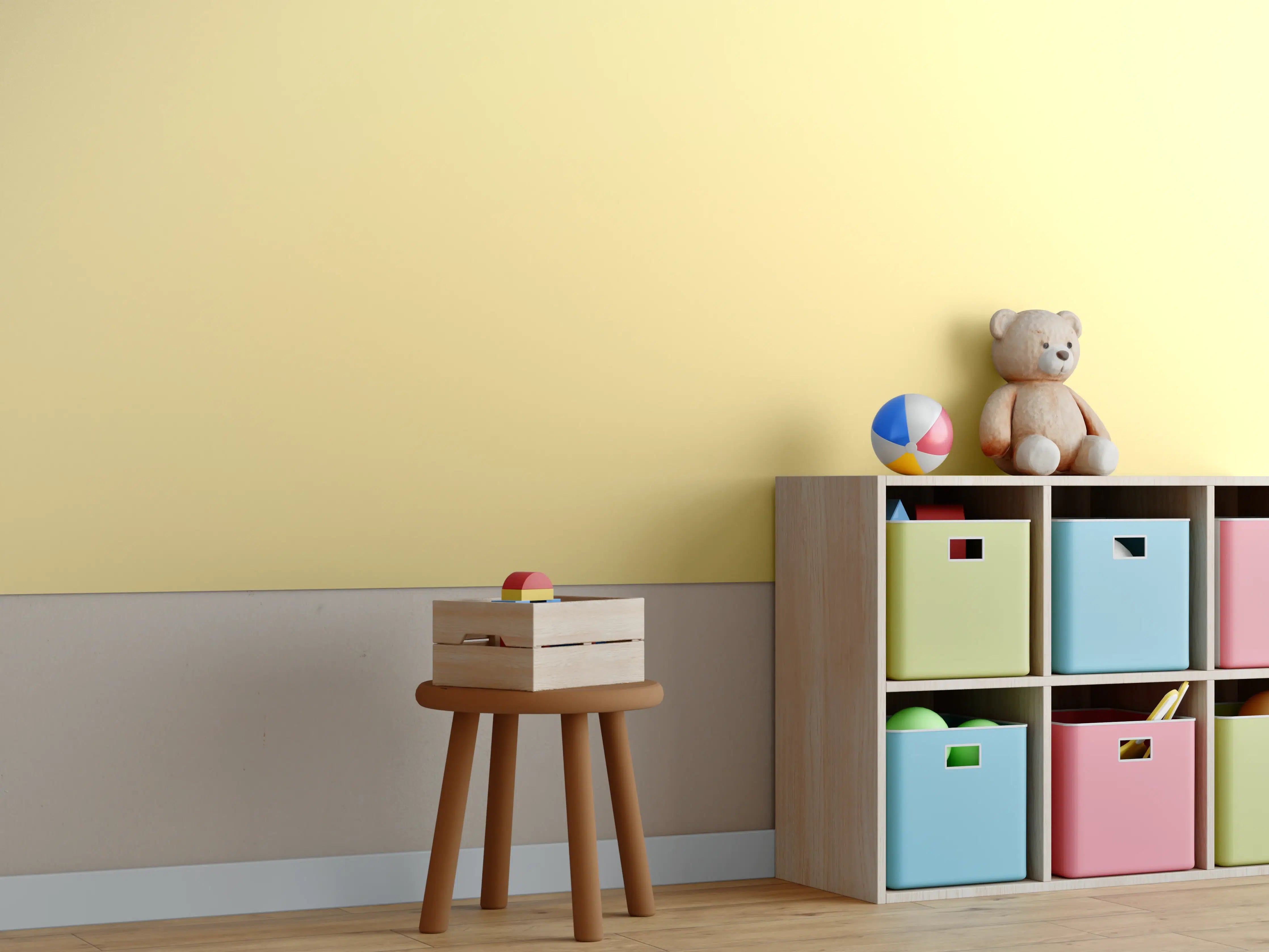 Kinderzimmer Wandgestaltung - Goldenes poliertes Metall