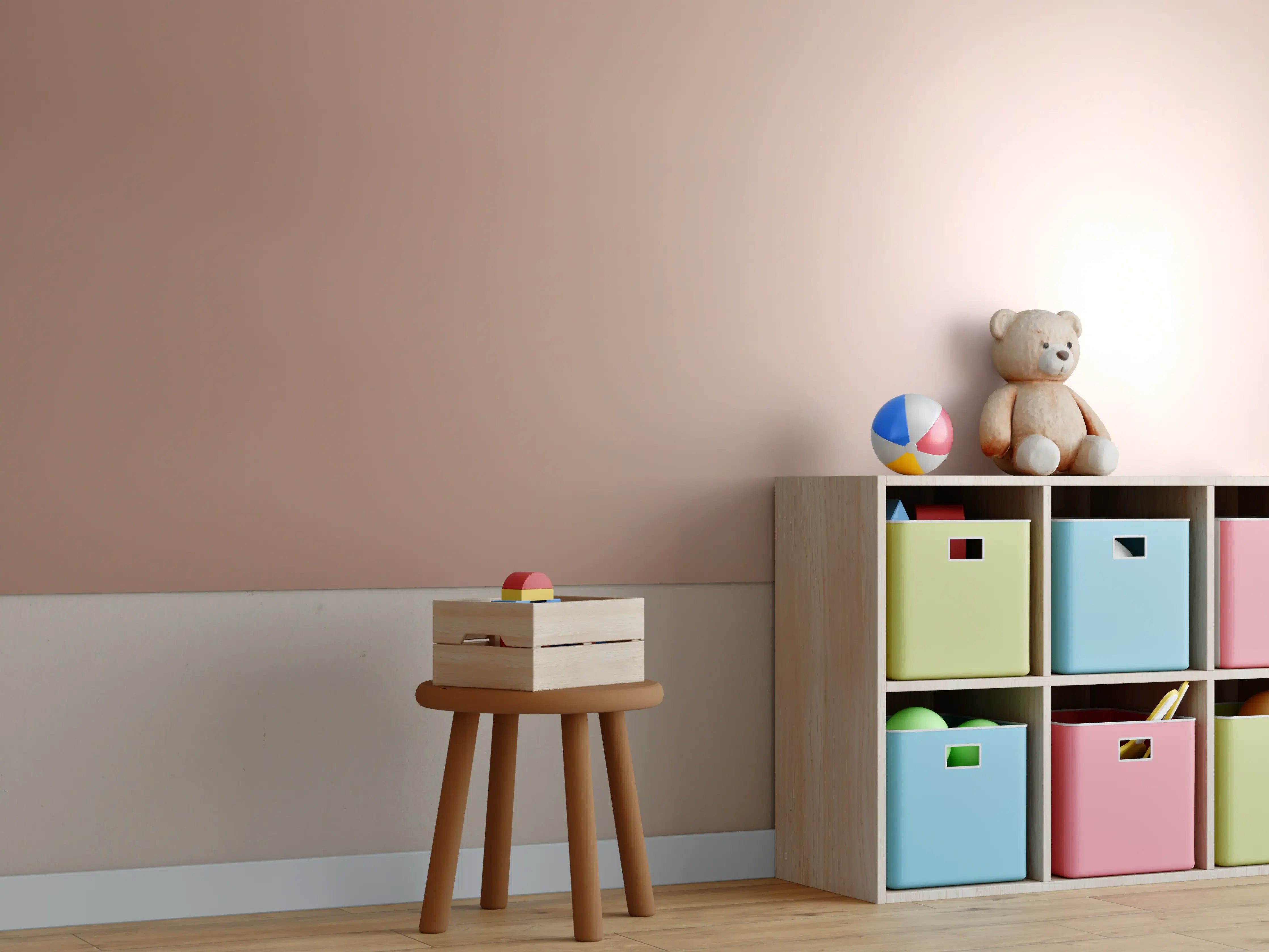 Kinderzimmer Wandgestaltung - Gradient Rose - Hintergrundtextur