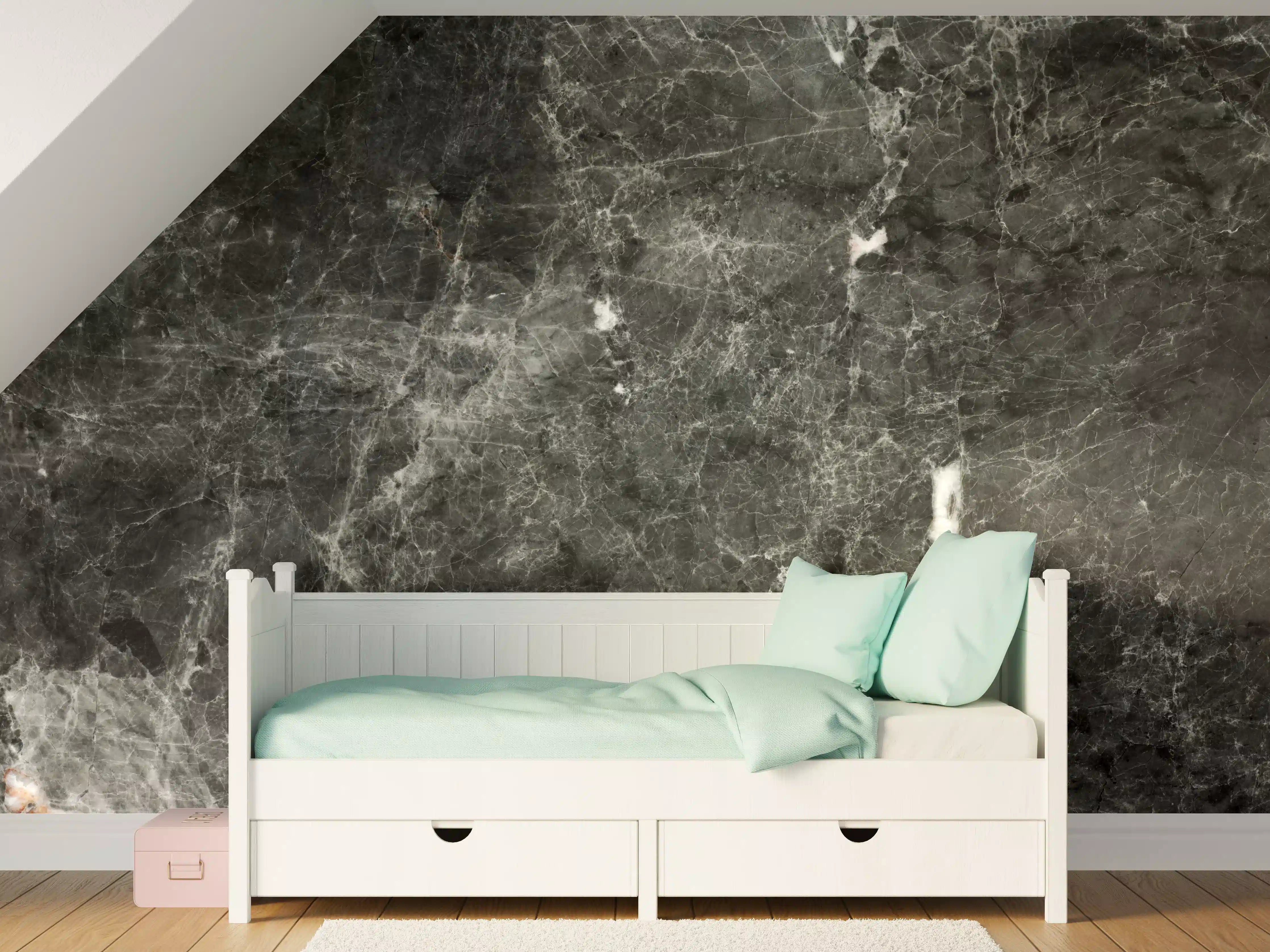 Kinderzimmer Wandgestaltung - Gräuliche Marmor Oberfläche