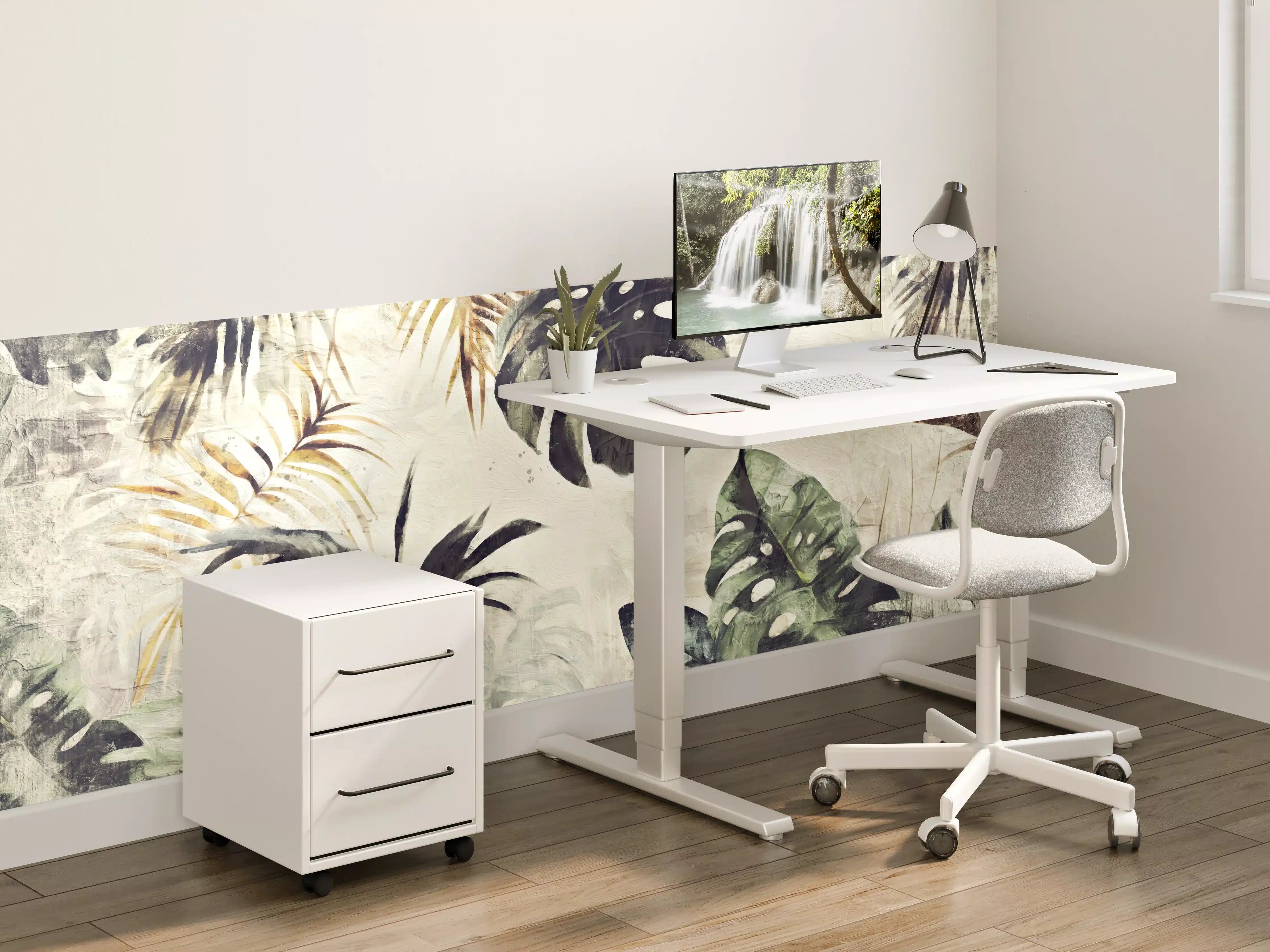 Kinderzimmer Wandgestaltung - Gräuliche Pflanzen - Floral