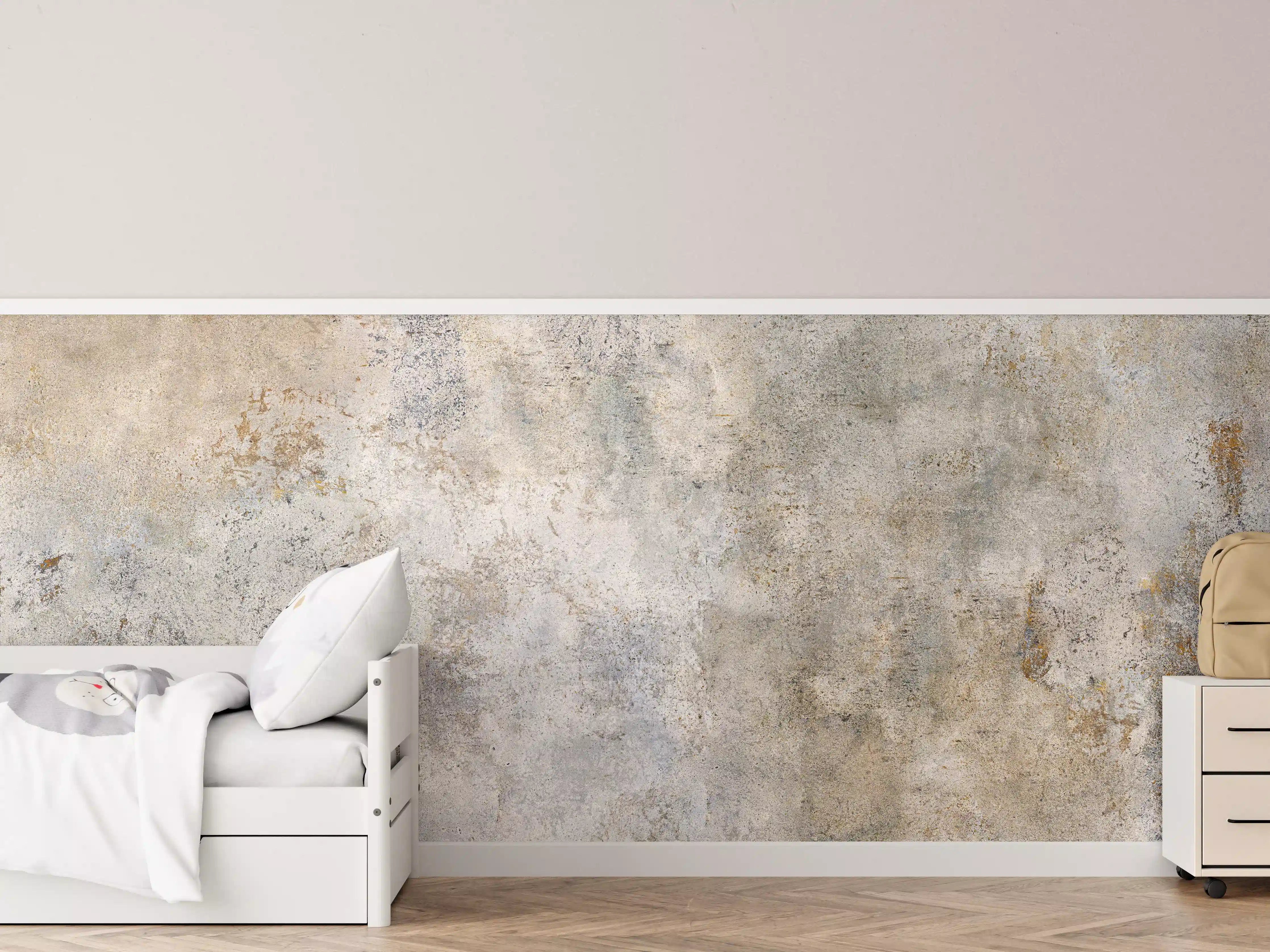 Kinderzimmer Wandgestaltung - Gräuliche Zement Textur
