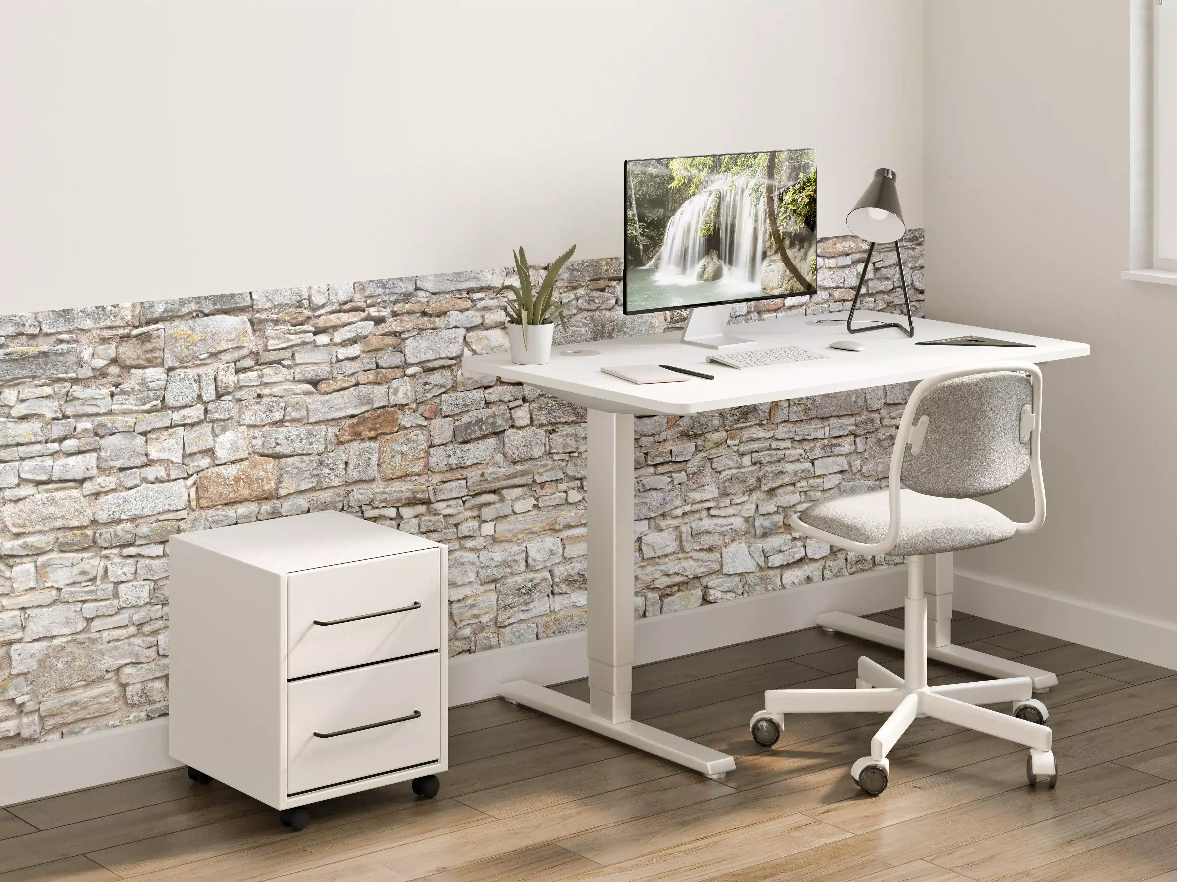 Kinderzimmer Wandgestaltung - Gräuliche alte Mauer aus groben Steinen