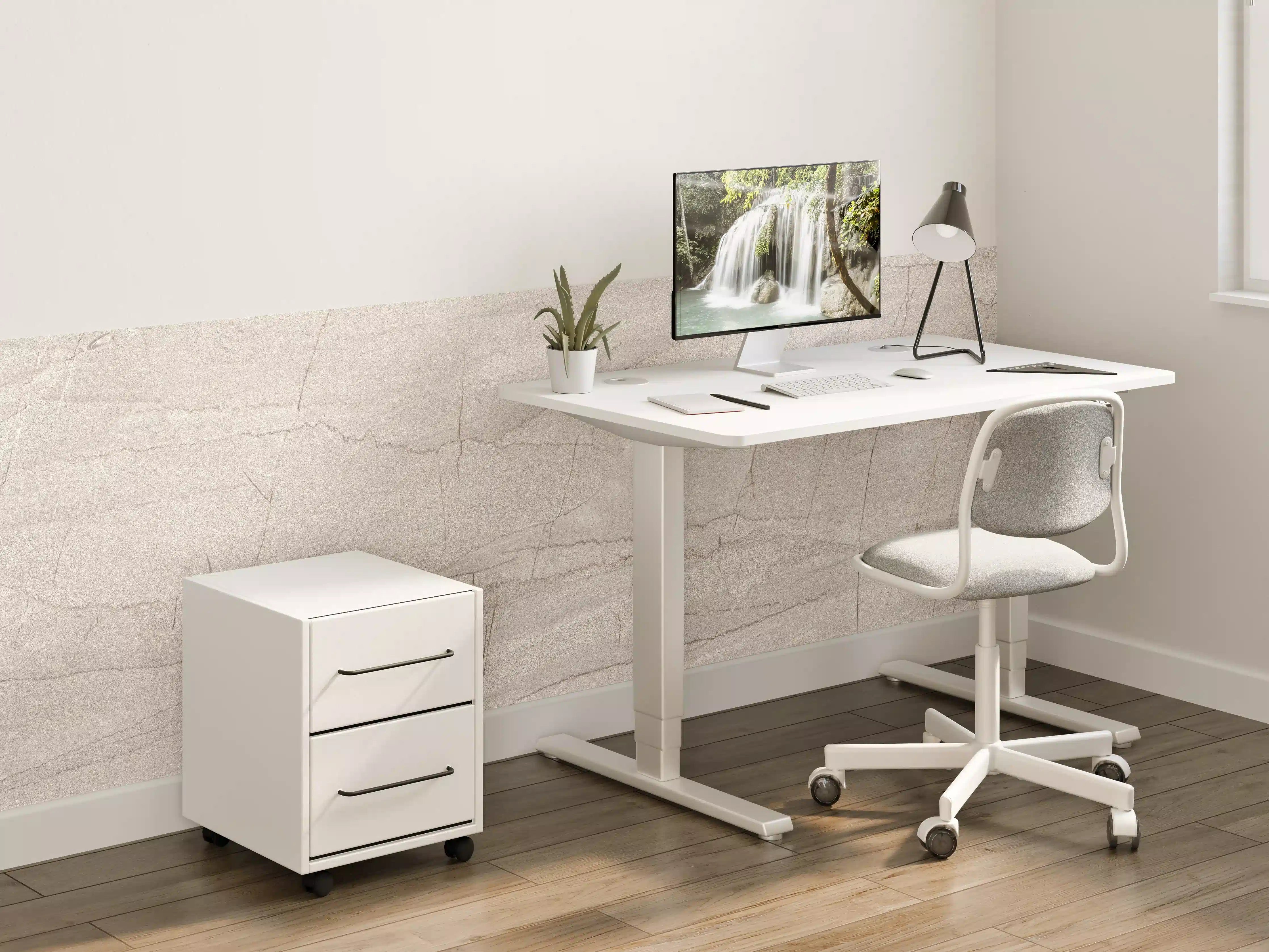 Kinderzimmer Wandgestaltung - Gräulicher rissiger Marmor